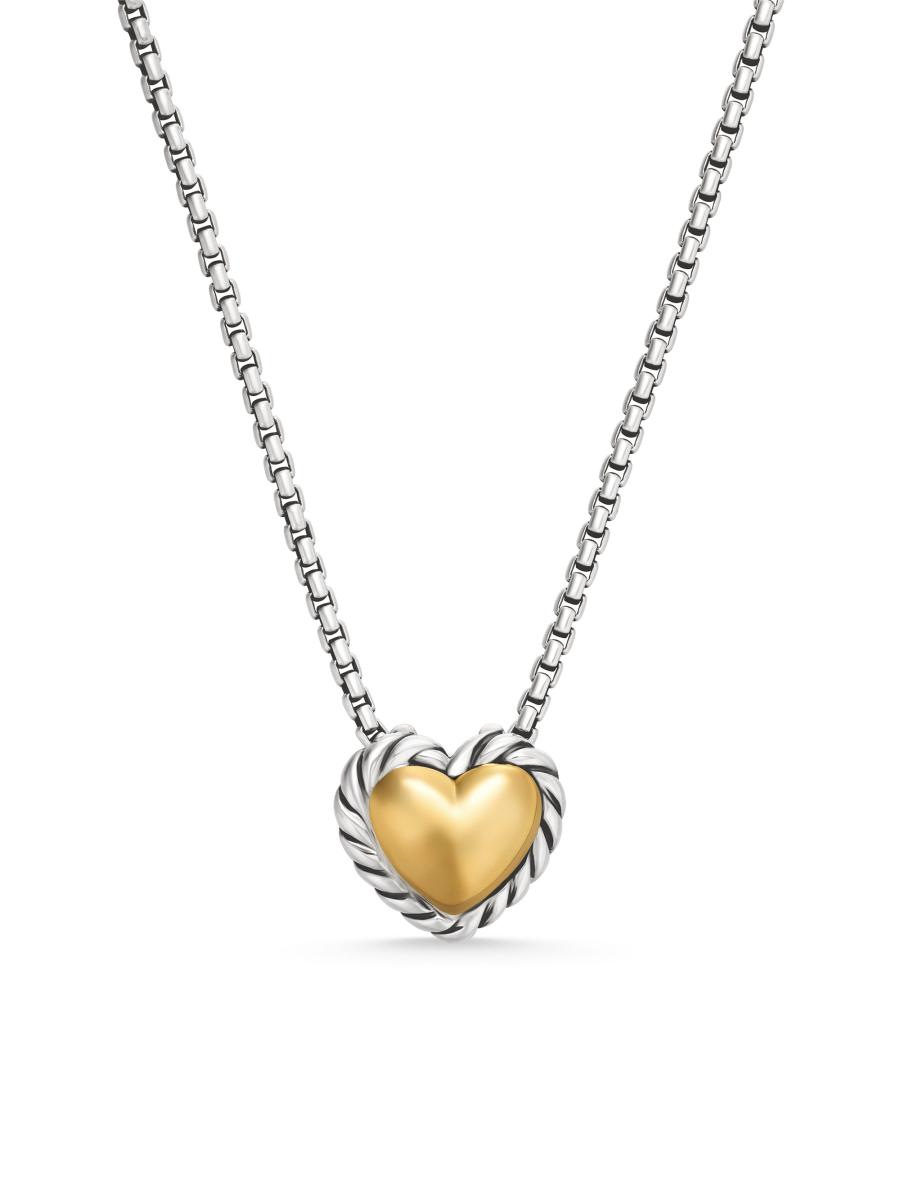 Pendentif Hermès Cadena Heart Choker – Fantasy Viviride – Cuir Et Métal Argenté