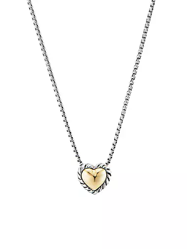 Cable Collectibles Cable Cookie Classic Heart Necklace With 18K Yellow Gold