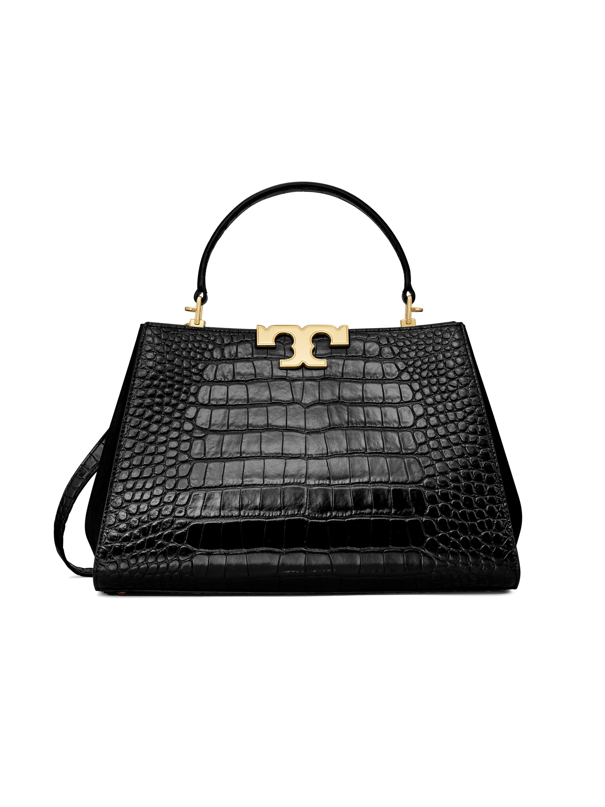 Tory Burch Eleanor Croc-Embossed Leather Satchel Bag | Saks Fifth