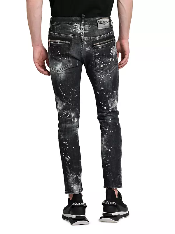 Shop Dsquared2 Bleached Skater Jeans | Saks Fifth Avenue
