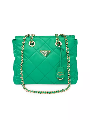 Leather tote Saks Fifth Avenue Collection Green in Leather - 27049961