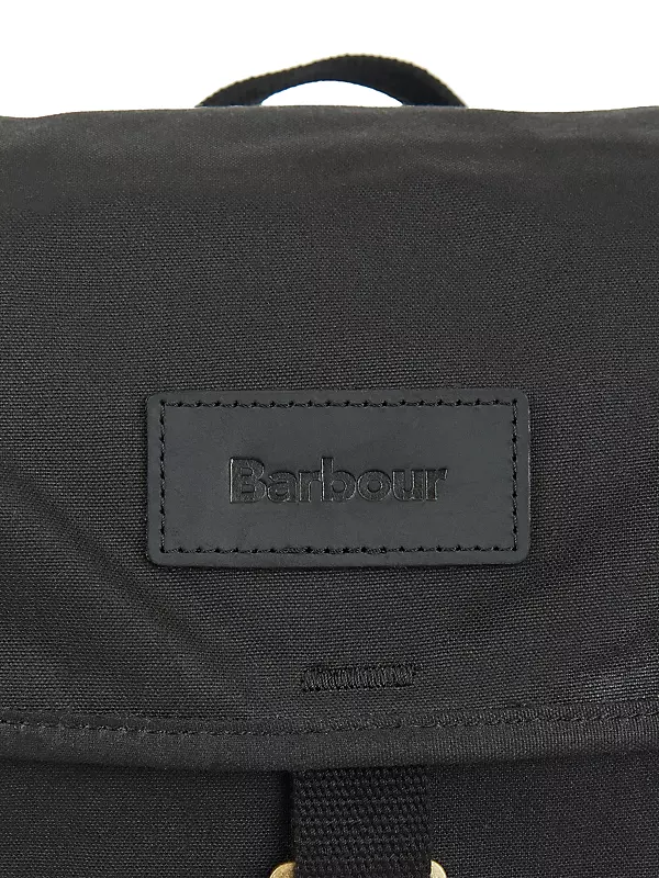 Barbour Essential Waxed Cotton Messenger Bag - Black