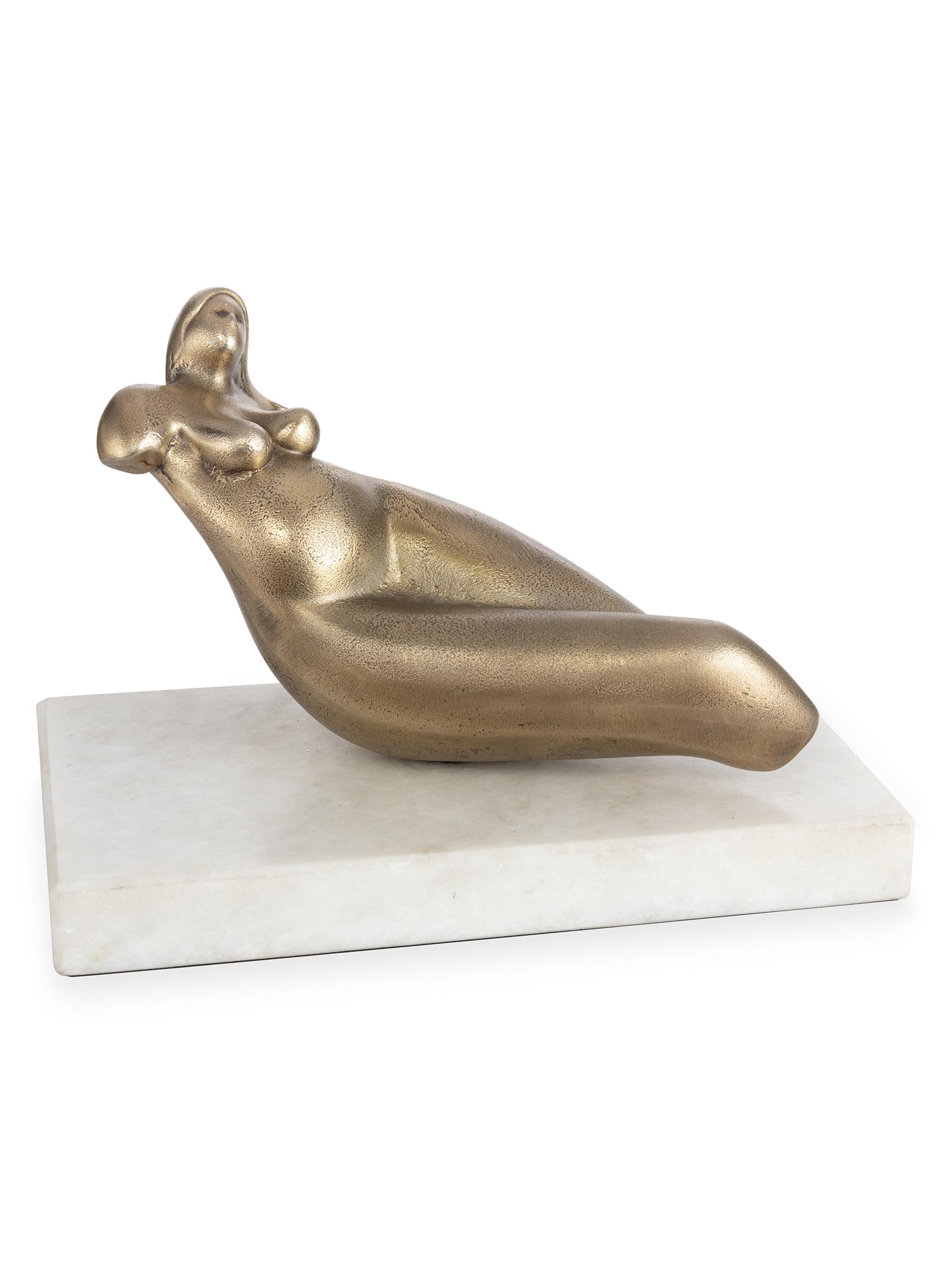 Regina Andrew Rhea Marble & Brass Sculpture - Brass