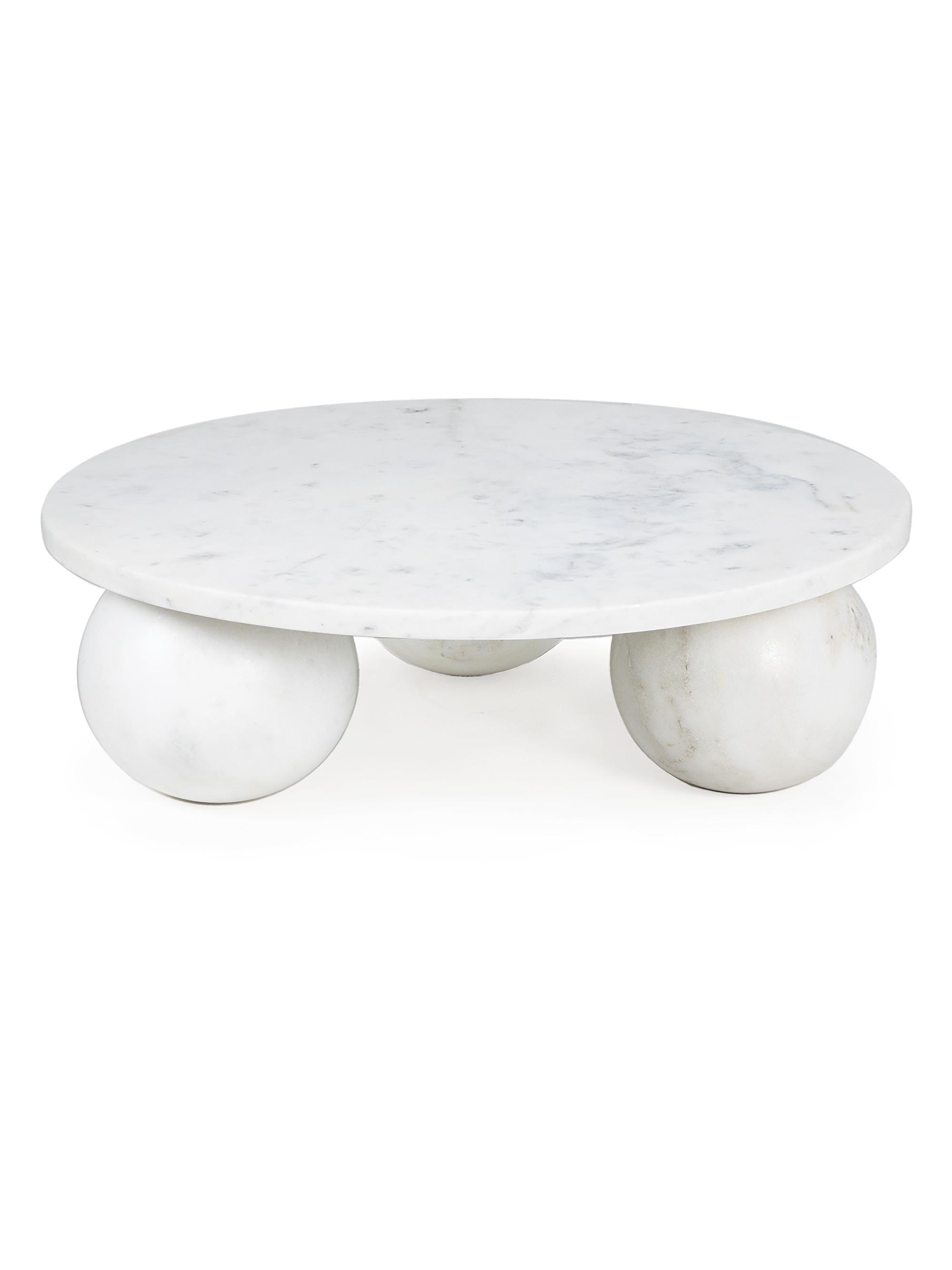 Regina Andrew Marlow Marble Plate - White 2.5 x 9