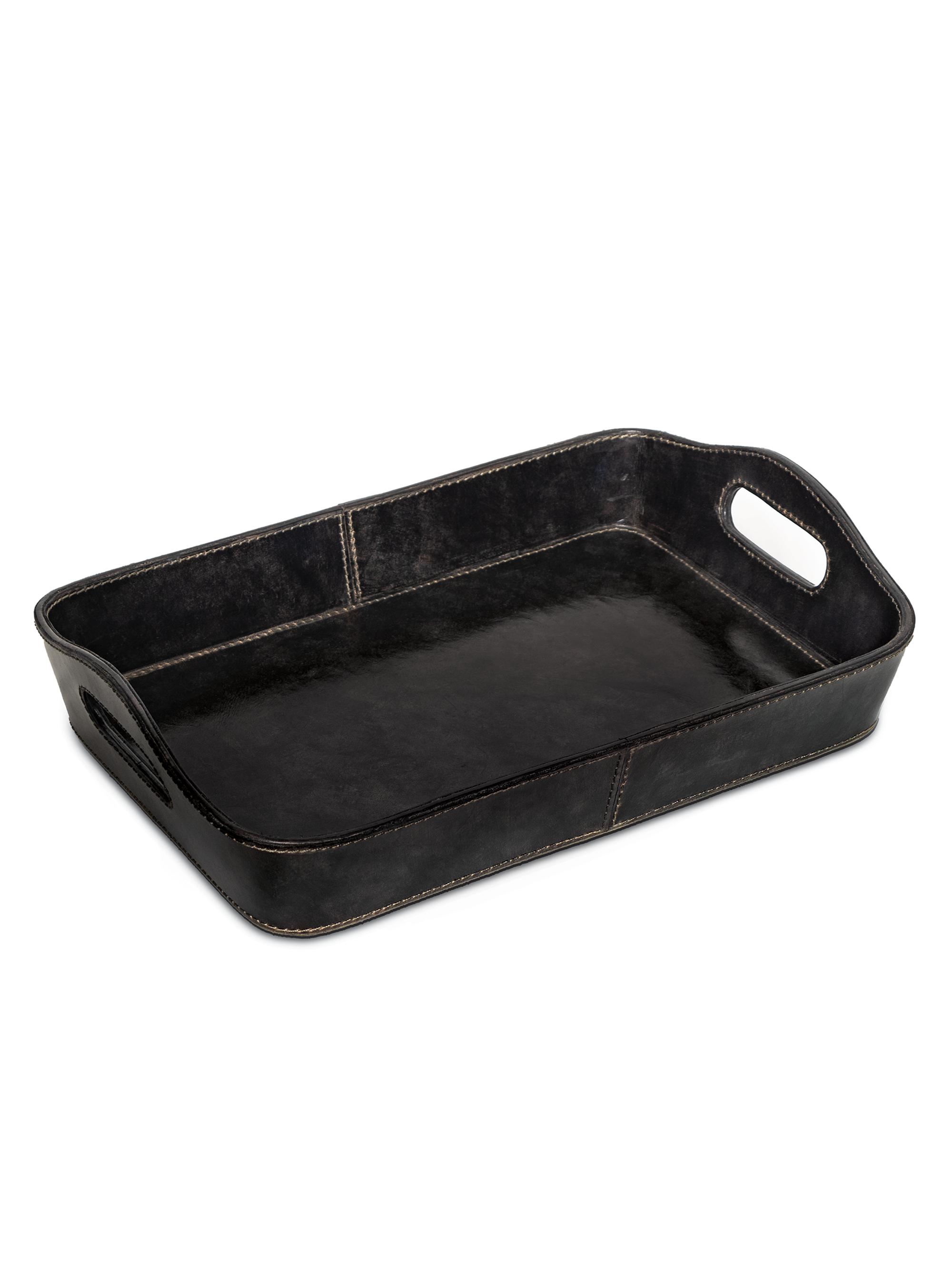 Regina Andrew Derby Parlor Leather Tray - Black