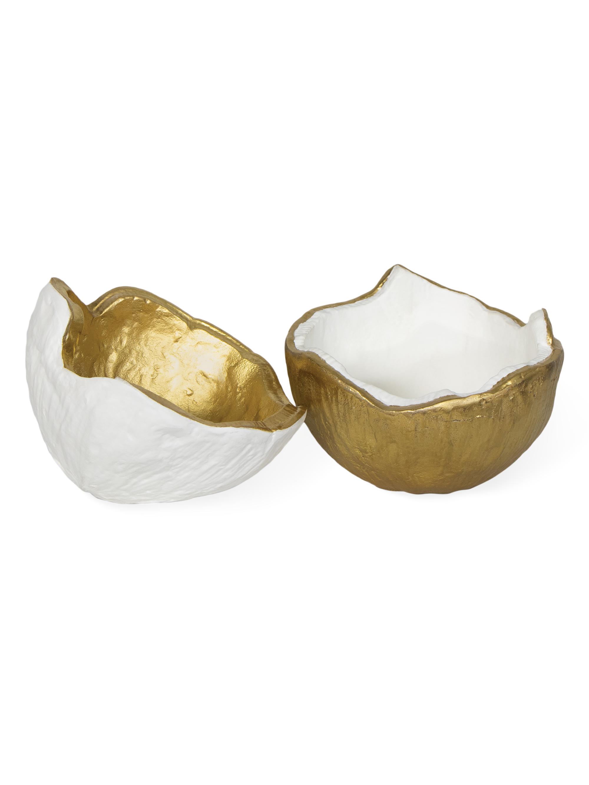 Regina Andrew Pina Metal Bowl 2-Piece Set - White