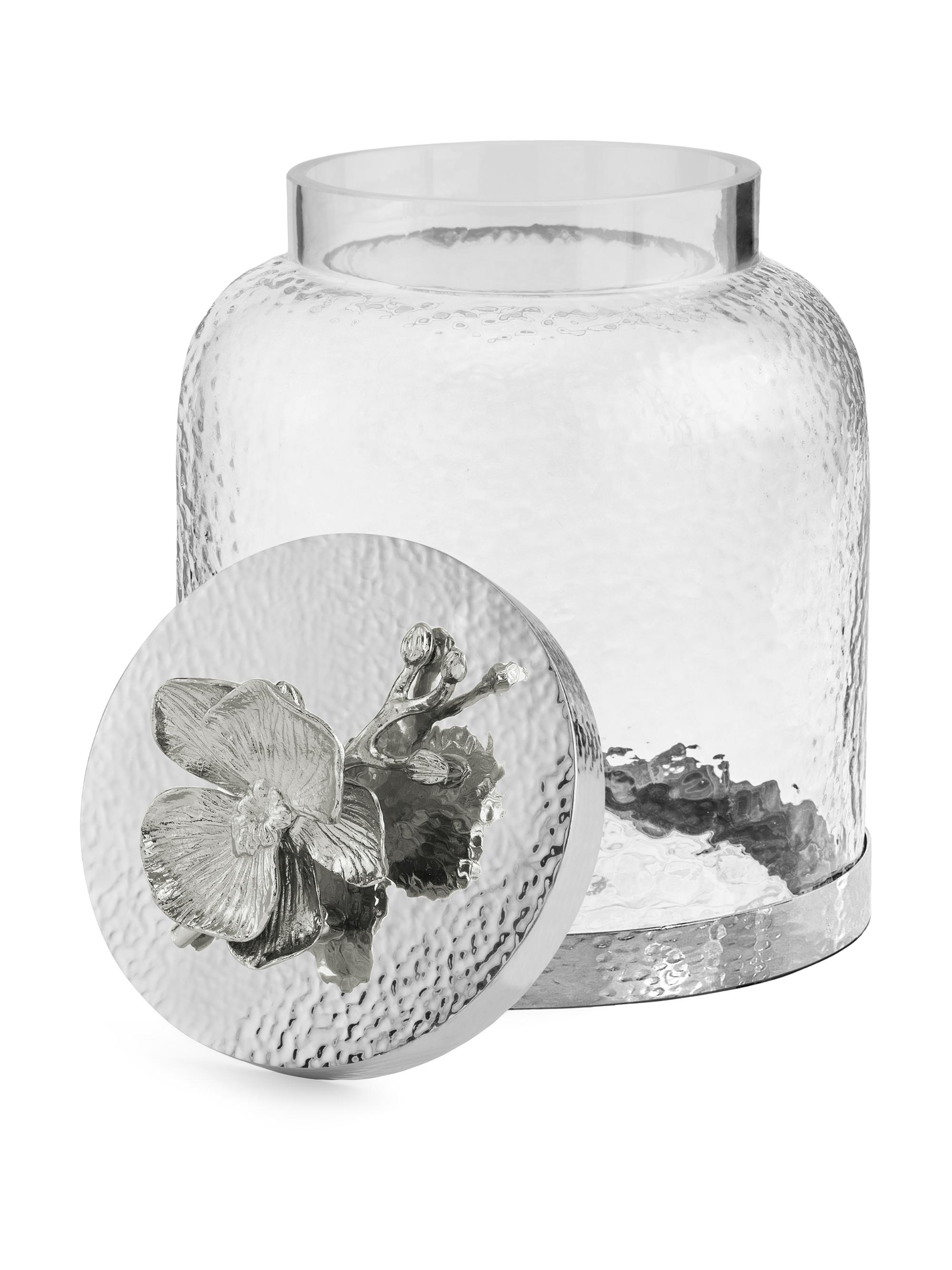 Michael Aram Black Orchid Cookie Jar - White