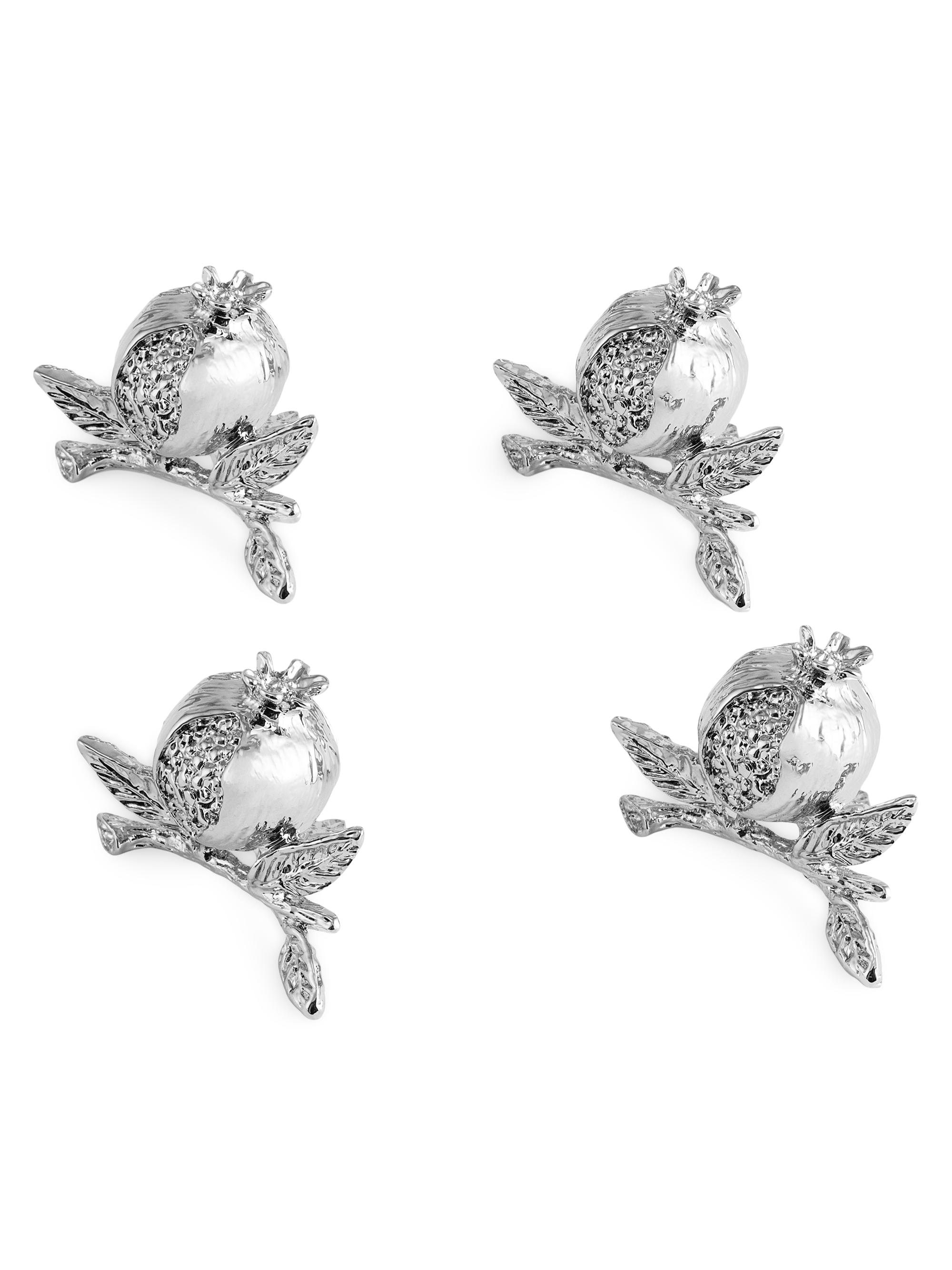 Michael Aram Pomegranate Placecard Holder Four-Piece Set - Silver
