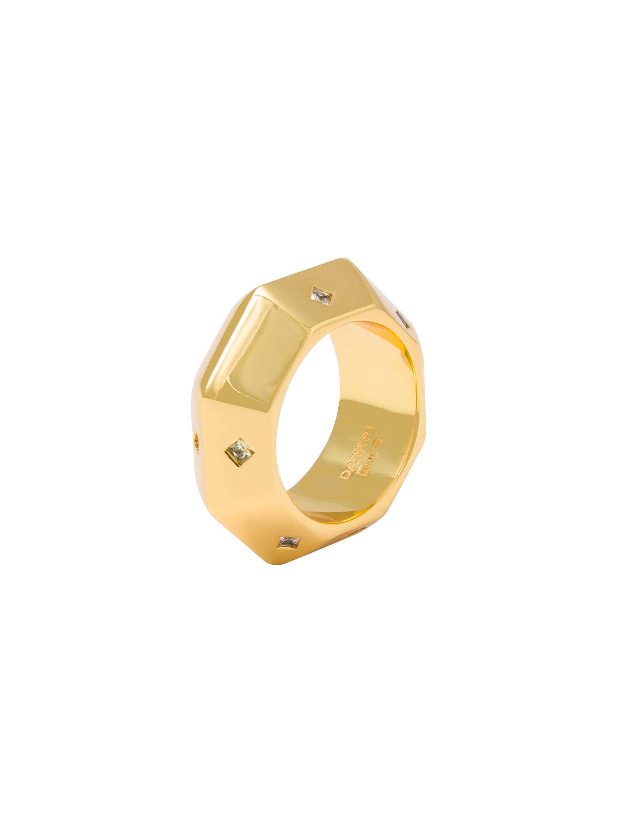 Darkai Women's Via Savona 18K-Gold-Plated Cubic Zirconia 39 Ring - Yellow Gold