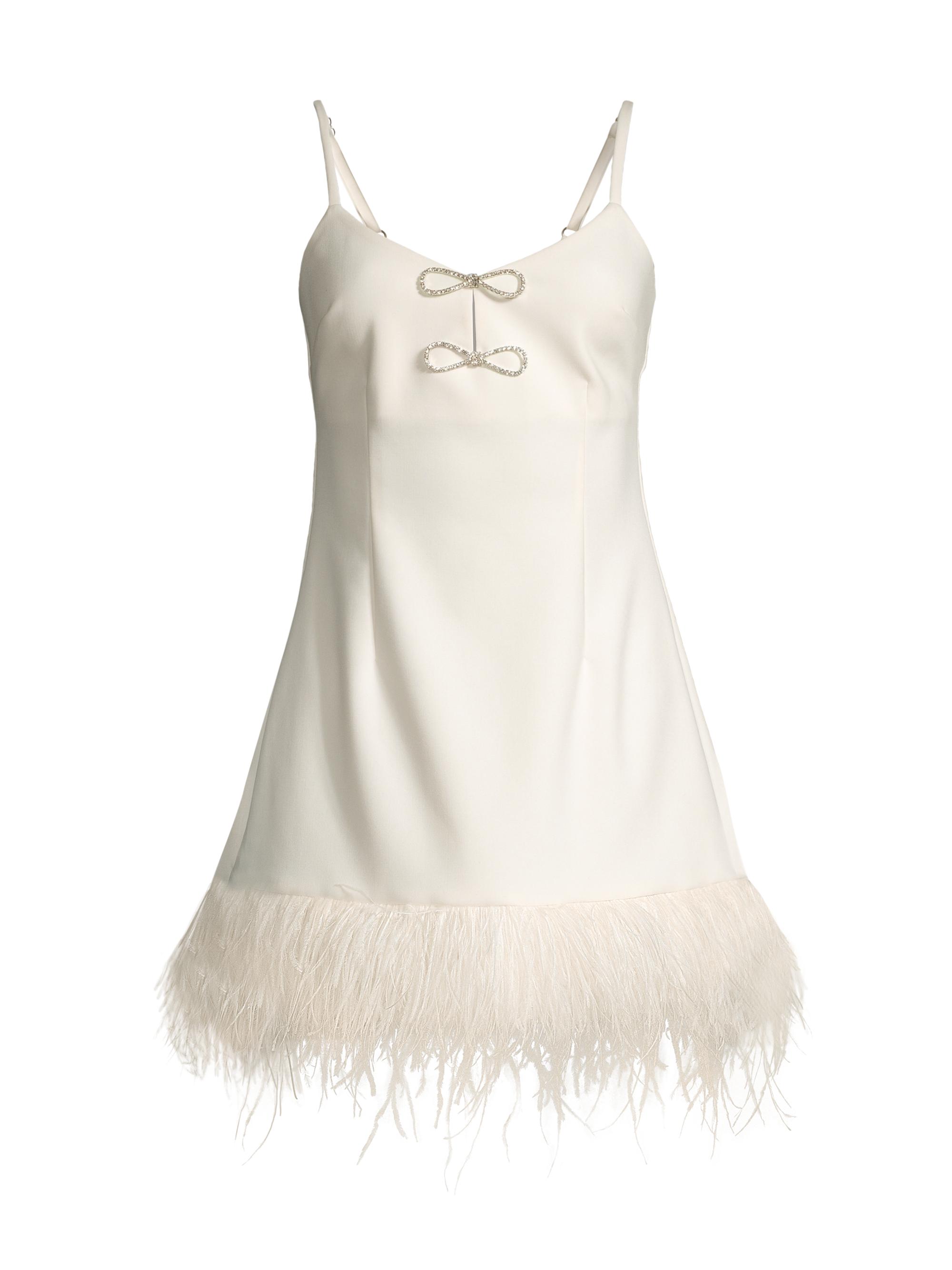 Likely Women's Mariany Feathered Minidress - White