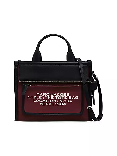 Marc Jacobs Small Traveler Faux Shearling Trim Tote in Black/White at  Nordstrom