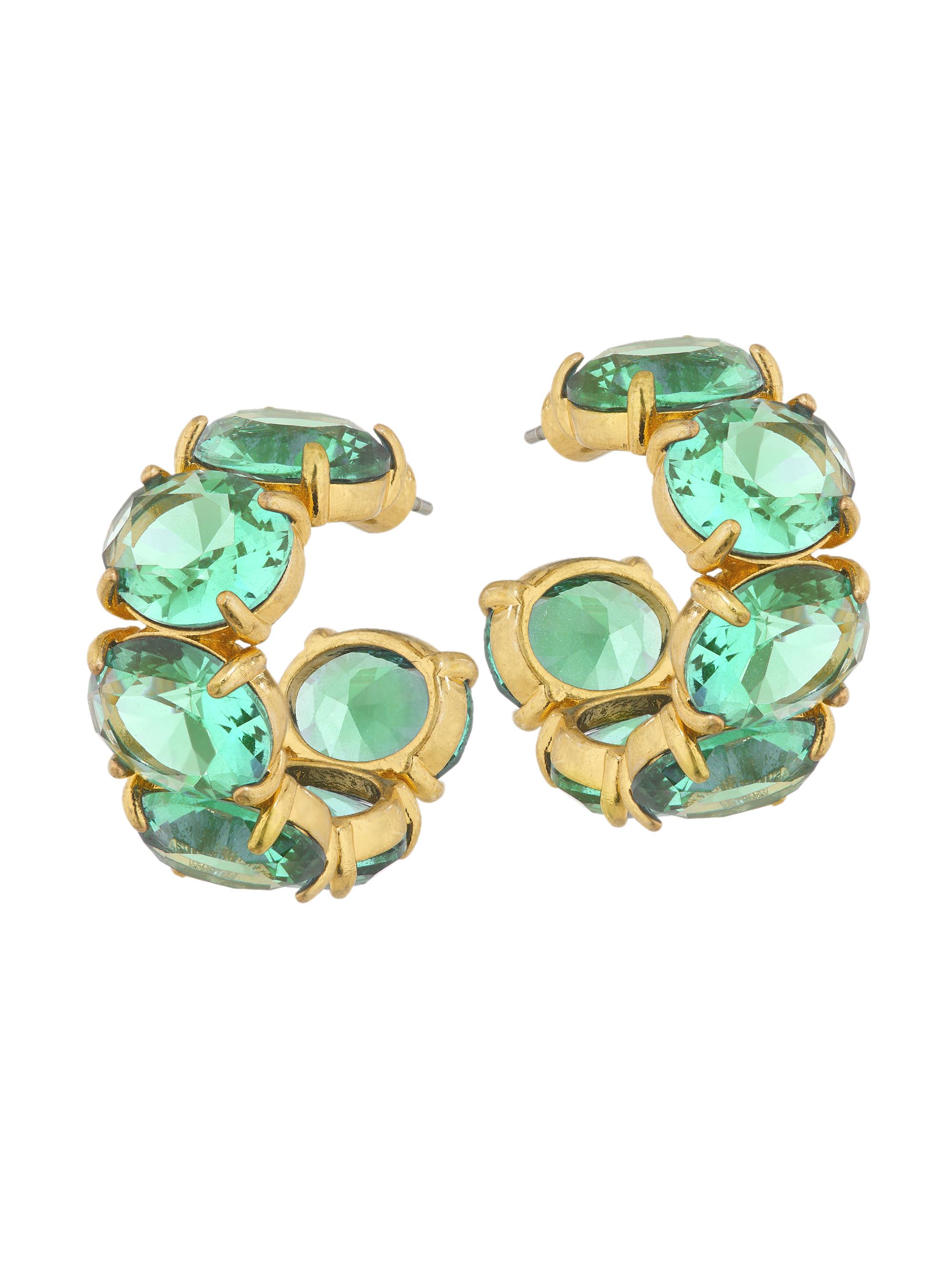 Roxanne Assoulin Women's Gem Palace Royals Goldtone & Glass Stone Hoop Earrings - Mint