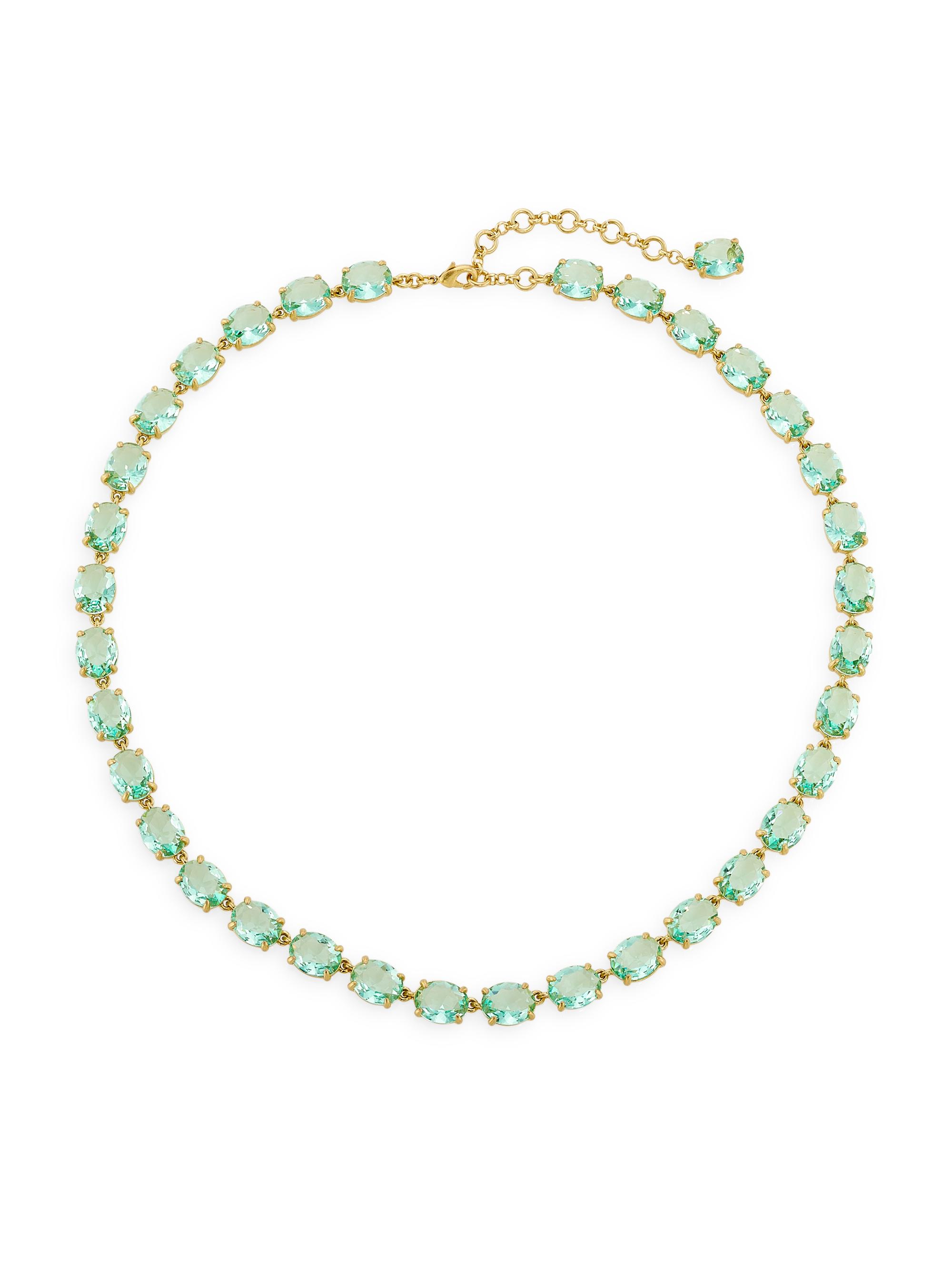 Roxanne Assoulin Women's Gem Palace The Royals Goldtone & Glass Crystal Necklace - Mint