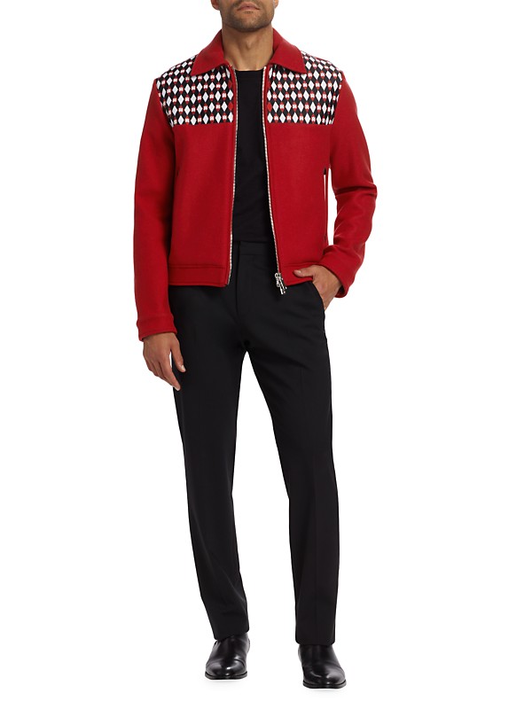 Shop Amiri Diamond Embroidered Work Jacket | Saks Fifth Avenue Shop Amiri Diamond Embroidered Work Jacket | Saks Fifth Avenue