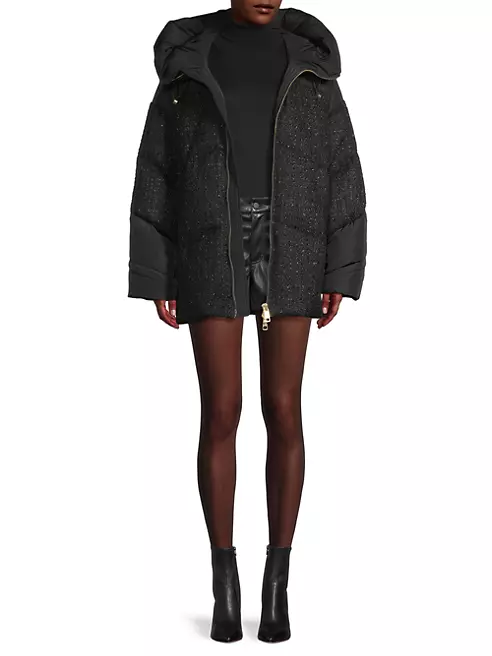 Shop Nicole Benisti Matilde Tweed Down Puffer Jacket | Saks Fifth