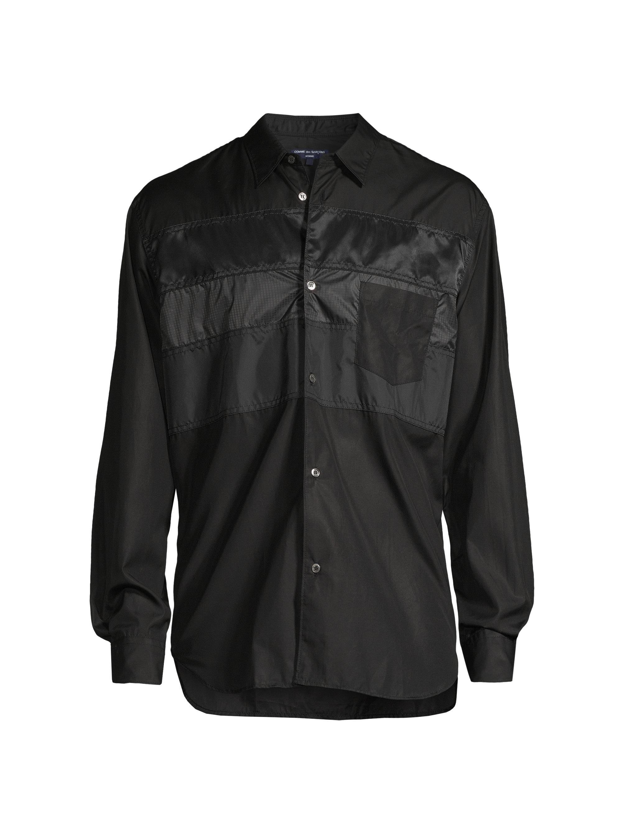 COMME des GARÇONS SHIRT NYLON MESSENGE Comme des Garcons SHIRT Nylon Mixed Media Shirt | Saks Fifth Avenue