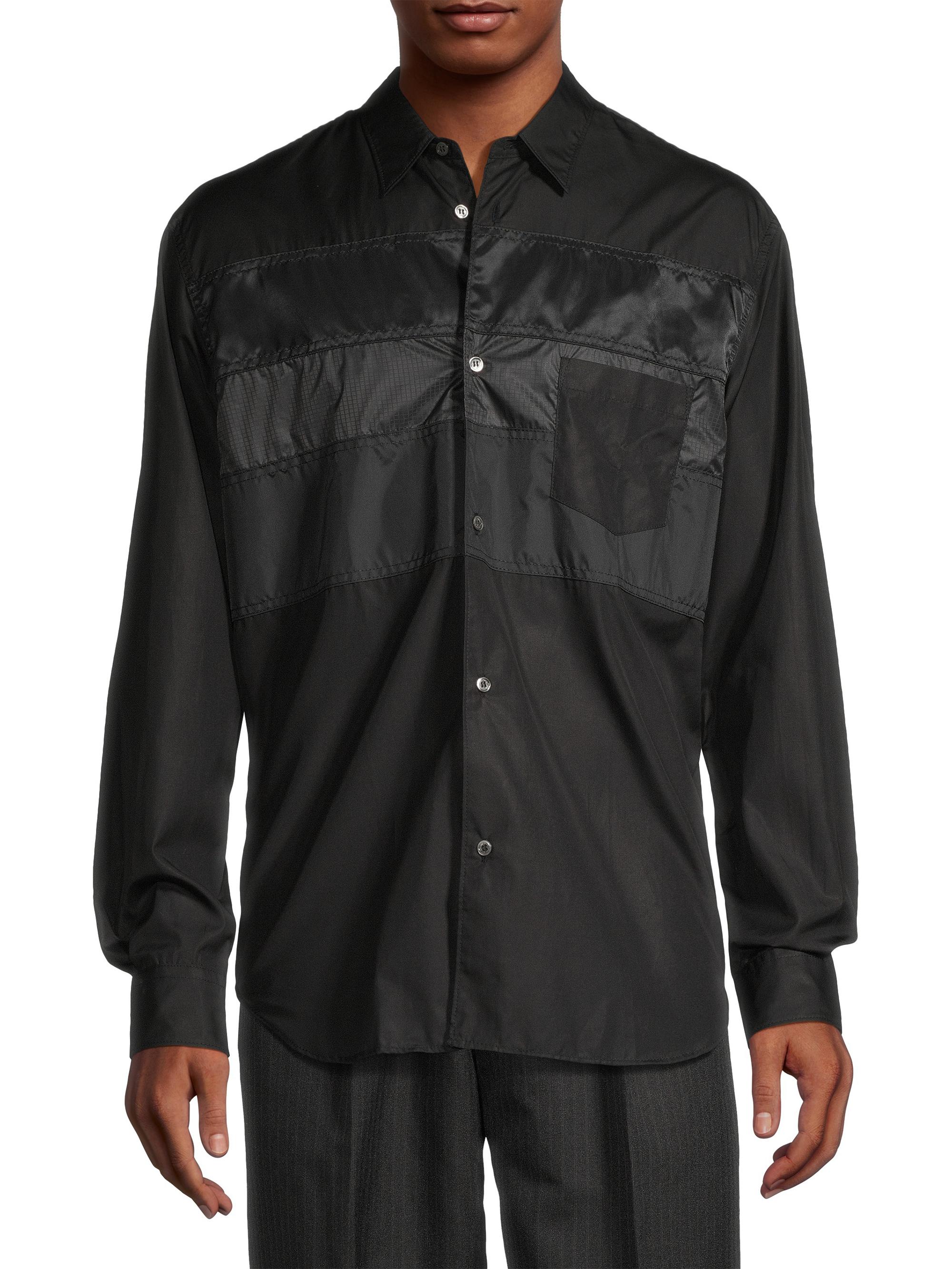 COMME des GARÇONS SHIRT NYLON MESSENGE Comme des Garcons SHIRT Nylon Mixed Media Shirt | Saks Fifth Avenue