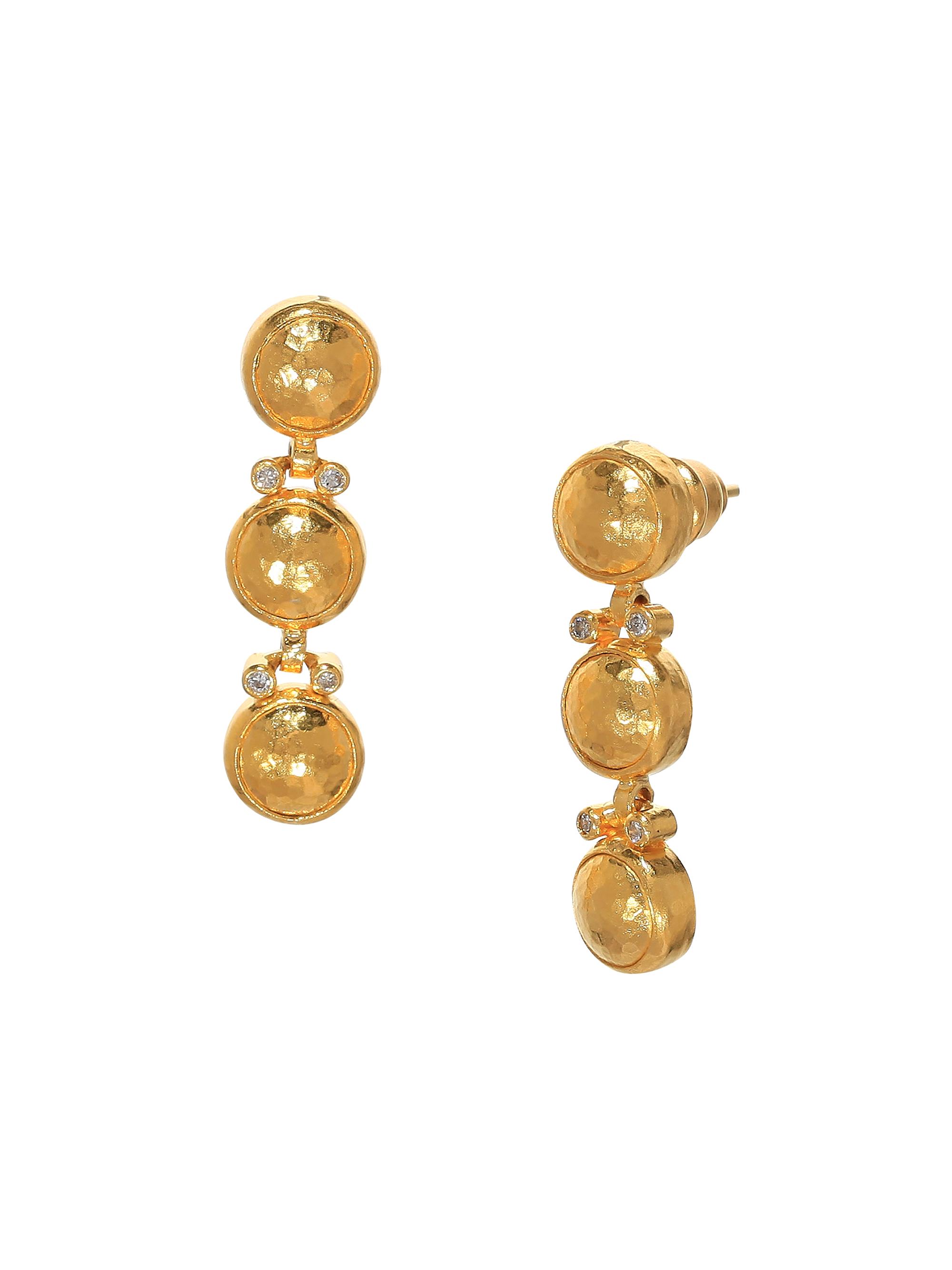 Gurhan Women's Amulet 24K Yellow Gold & 0.0288 TCW Diamond Triple-Drop Earrings - Gold