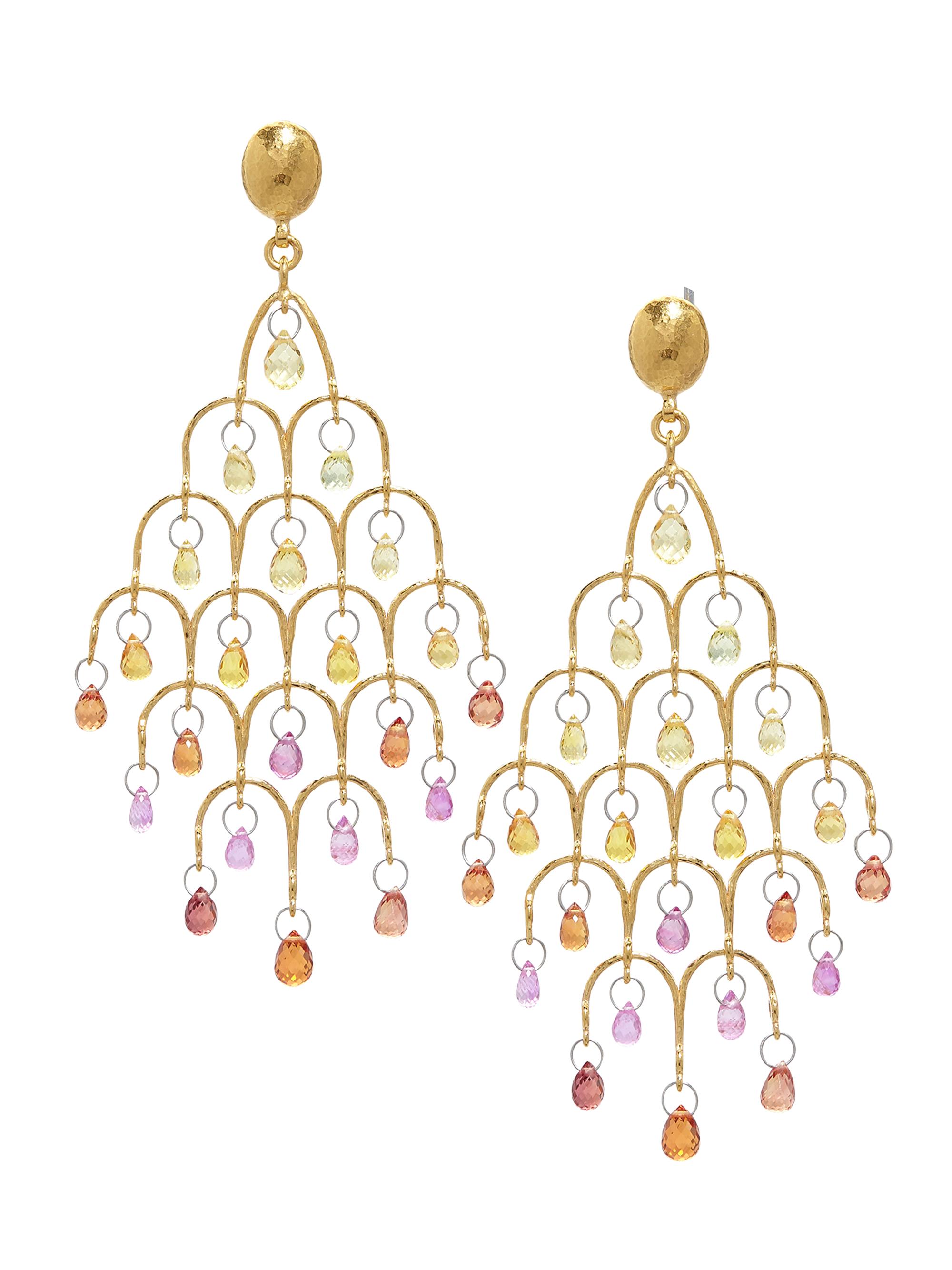Gurhan Women's Dew 22K & 24K Yellow Gold & Sapphire Chandelier Earrings - Gold