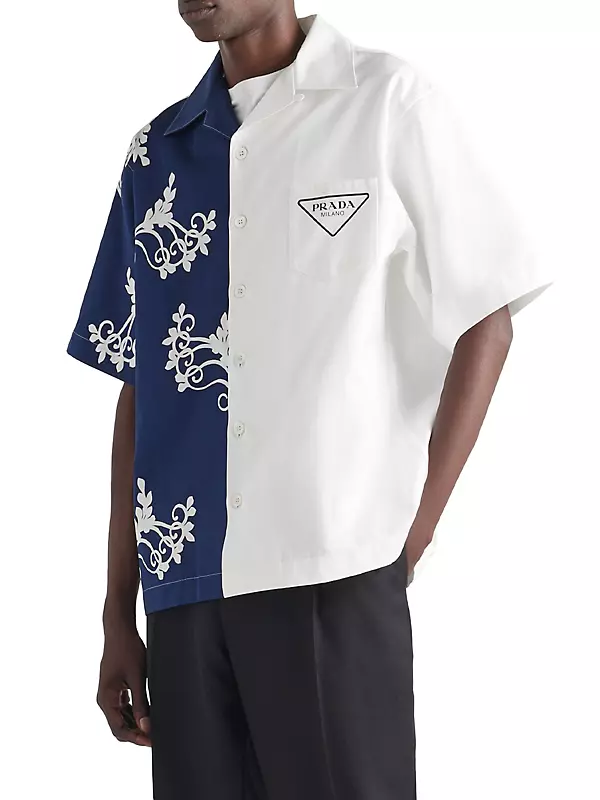 Shop Prada Double Match Cotton Shirt | Saks Fifth Avenue