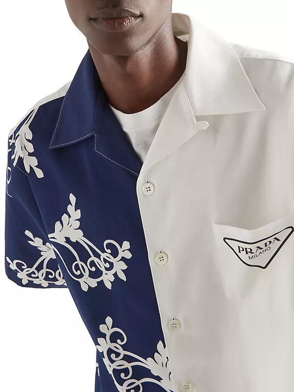 Shop Prada Double Match Cotton Shirt | Saks Fifth Avenue