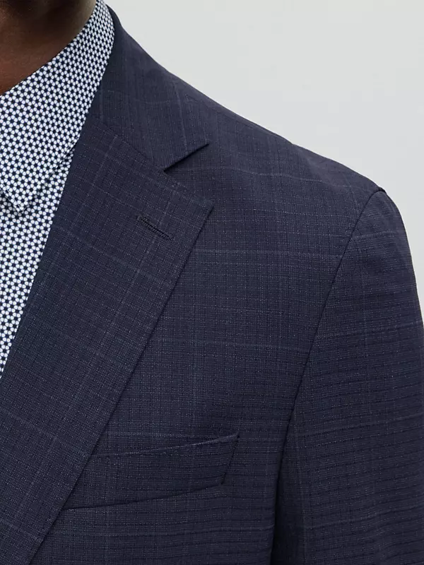Slim-fit suit in a performance-stretch wool blend