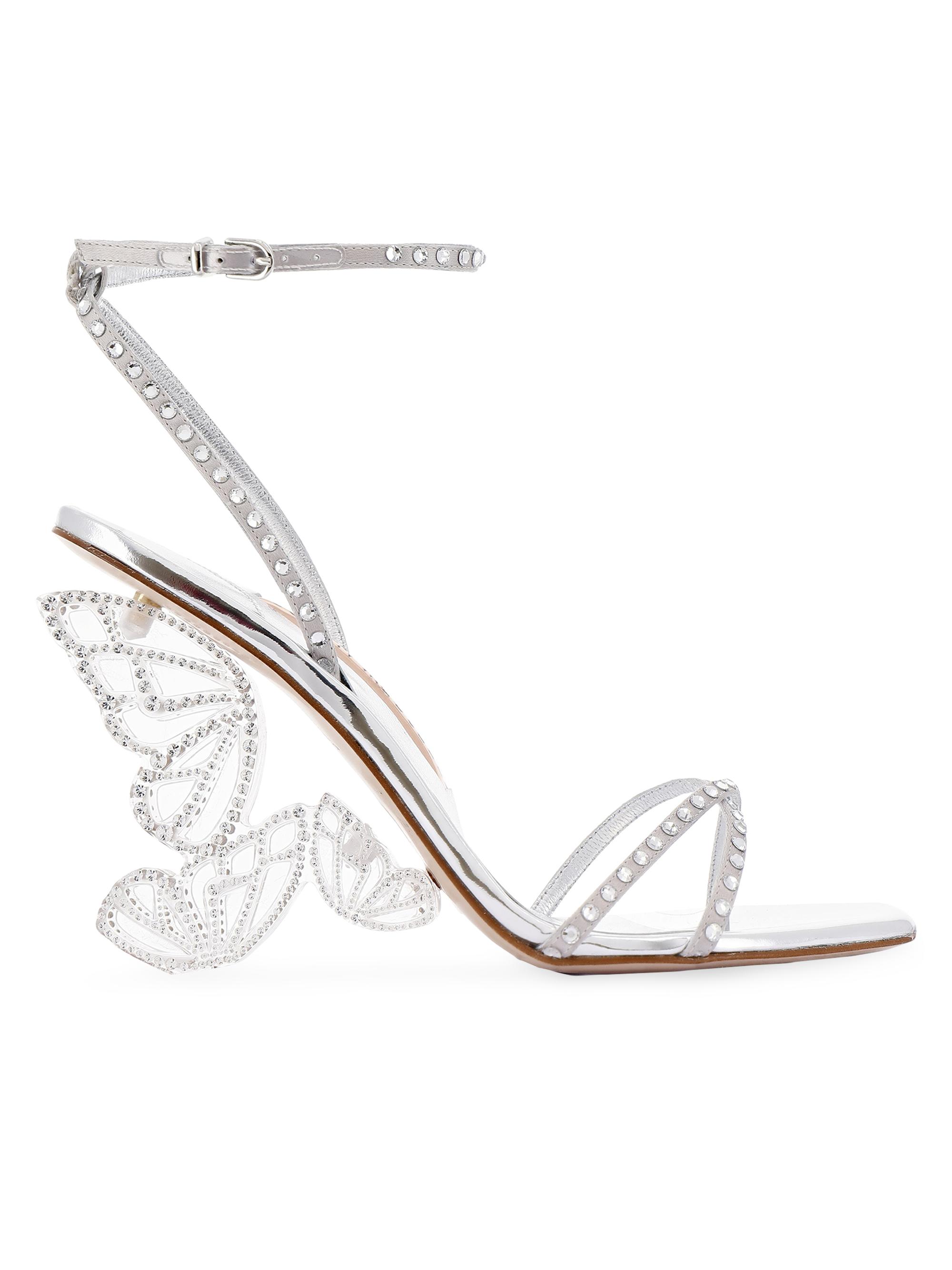 Sophia Webster Women's Paloma 100MM Satin Sandals - Diamond