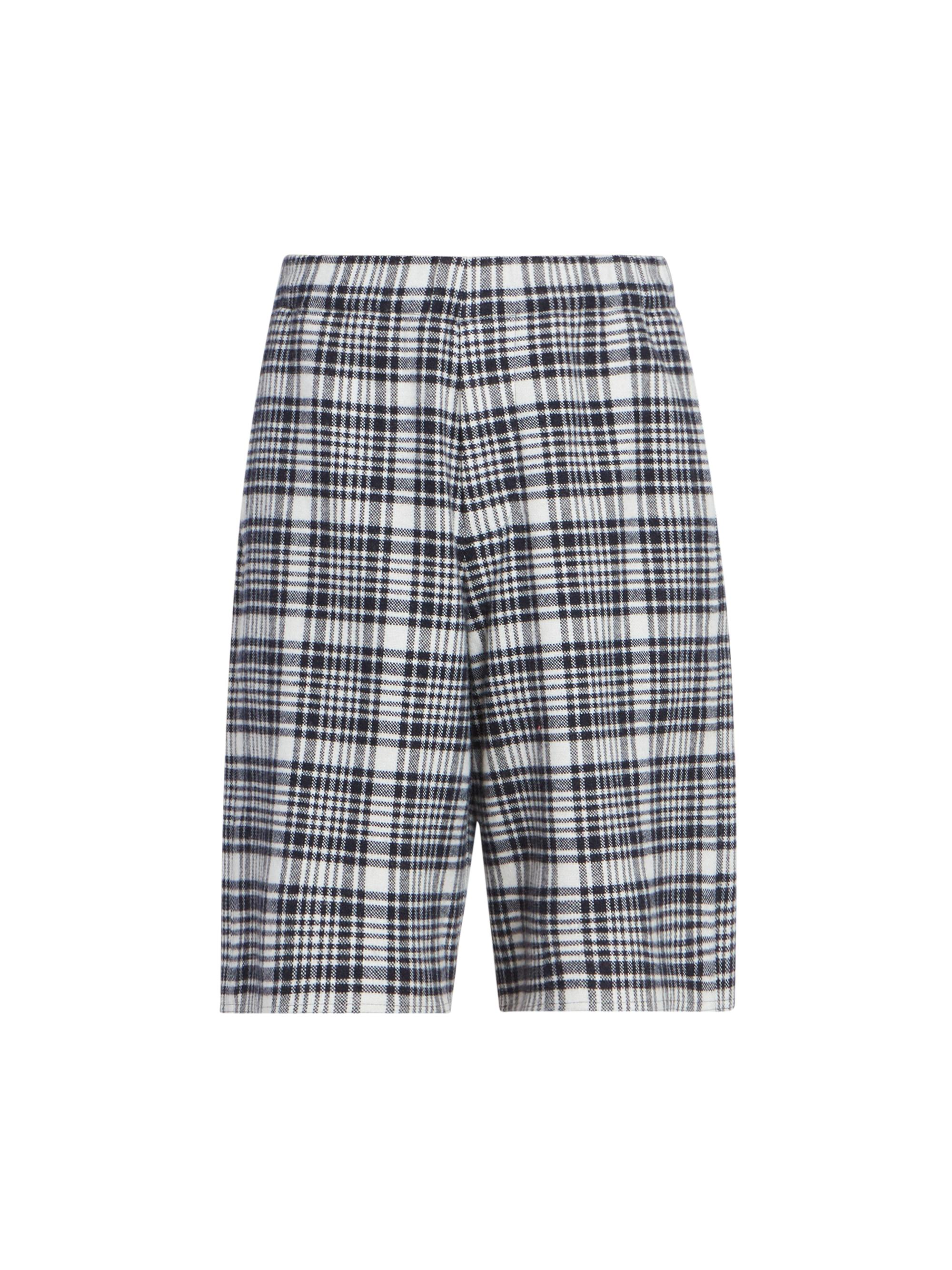 ZEGNA x The Elder Statesman Men's  Checked Wool-Blend Shorts - White Blue Check