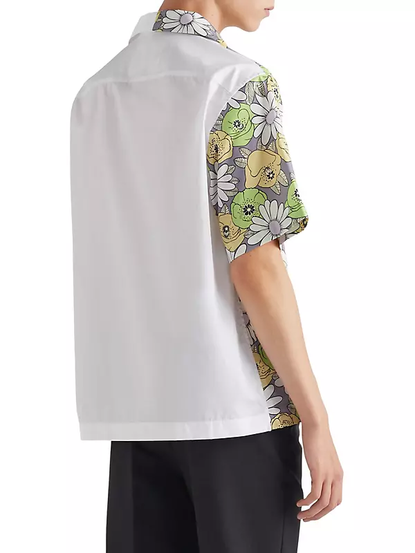 Shop Prada Double Match Cotton Shirt | Saks Fifth Avenue Shop Prada Double Match Cotton Shirt | Saks Fifth Avenue