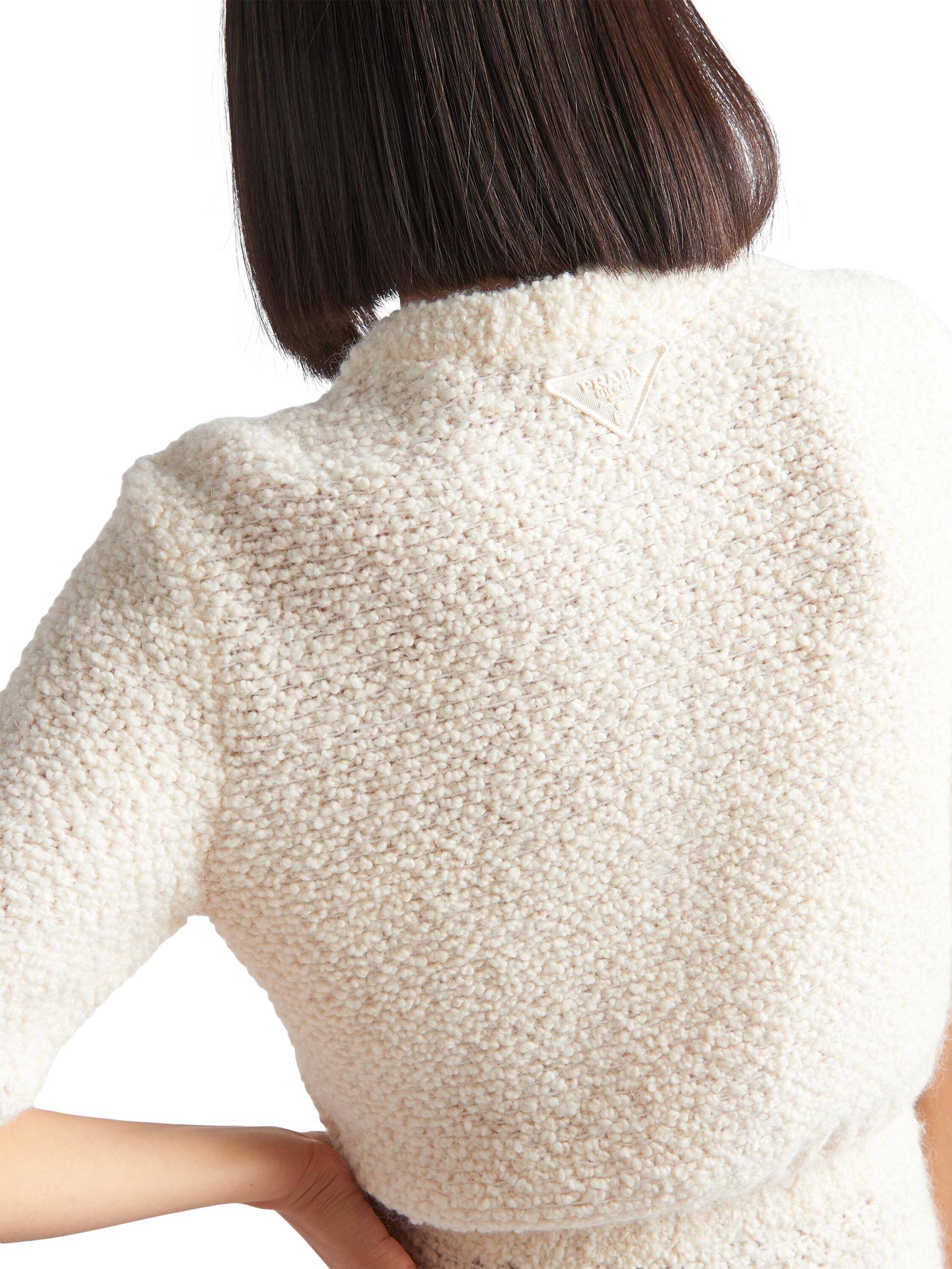Prada Bouclé Mohair Cardigan | Saks Fifth Avenue