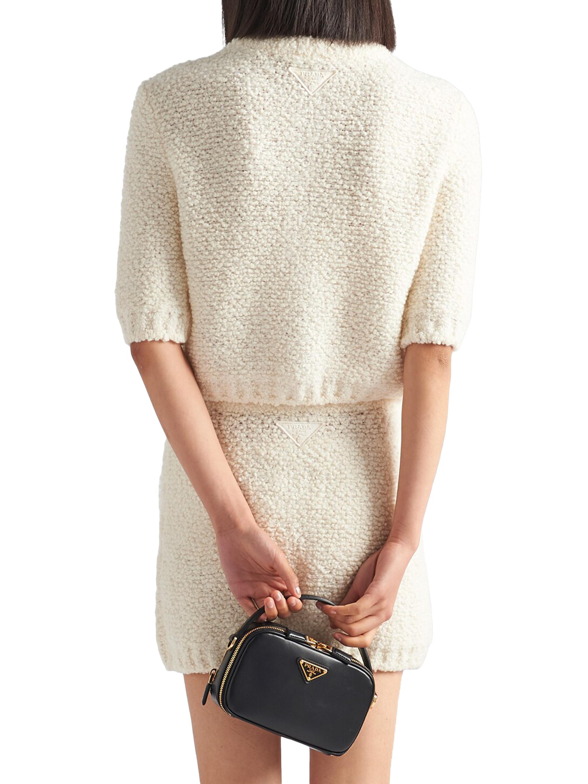 Prada Bouclé Mohair Cardigan | Saks Fifth Avenue