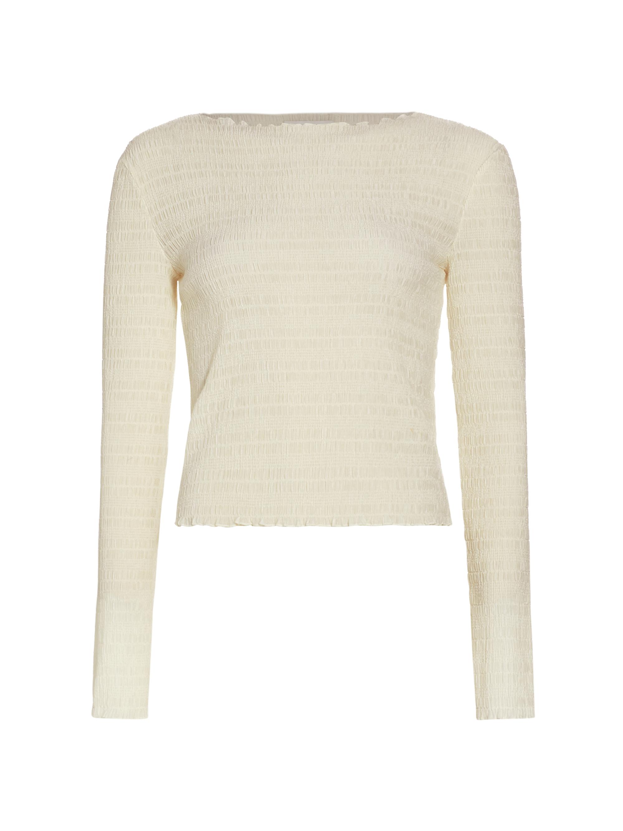 Vince Long-Sleeve Smocked Top | Saks Fifth Avenue