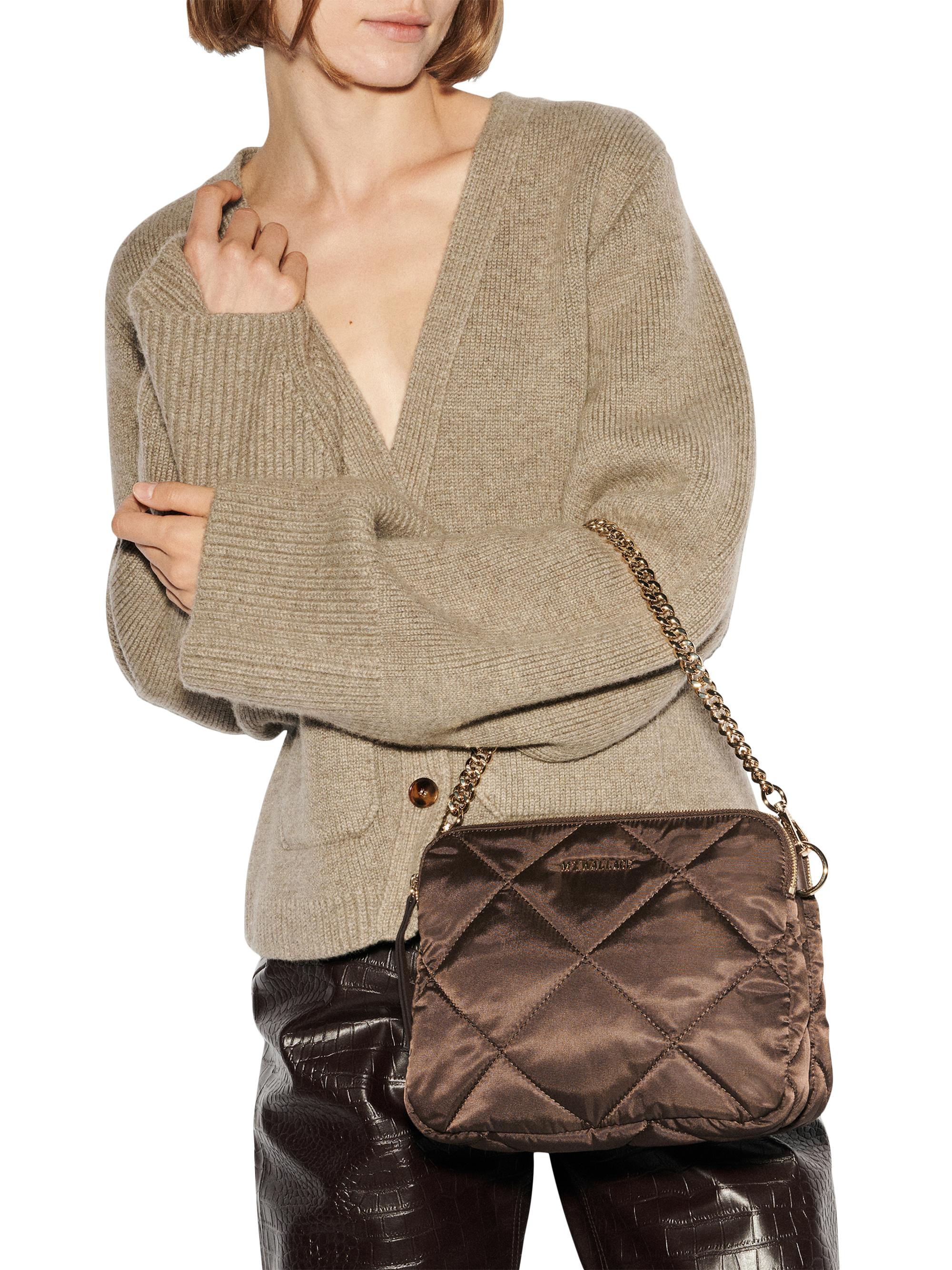 マサ Chelsea Large Top Handle Nylon Shoulder Bag in Black | MZ Wallace