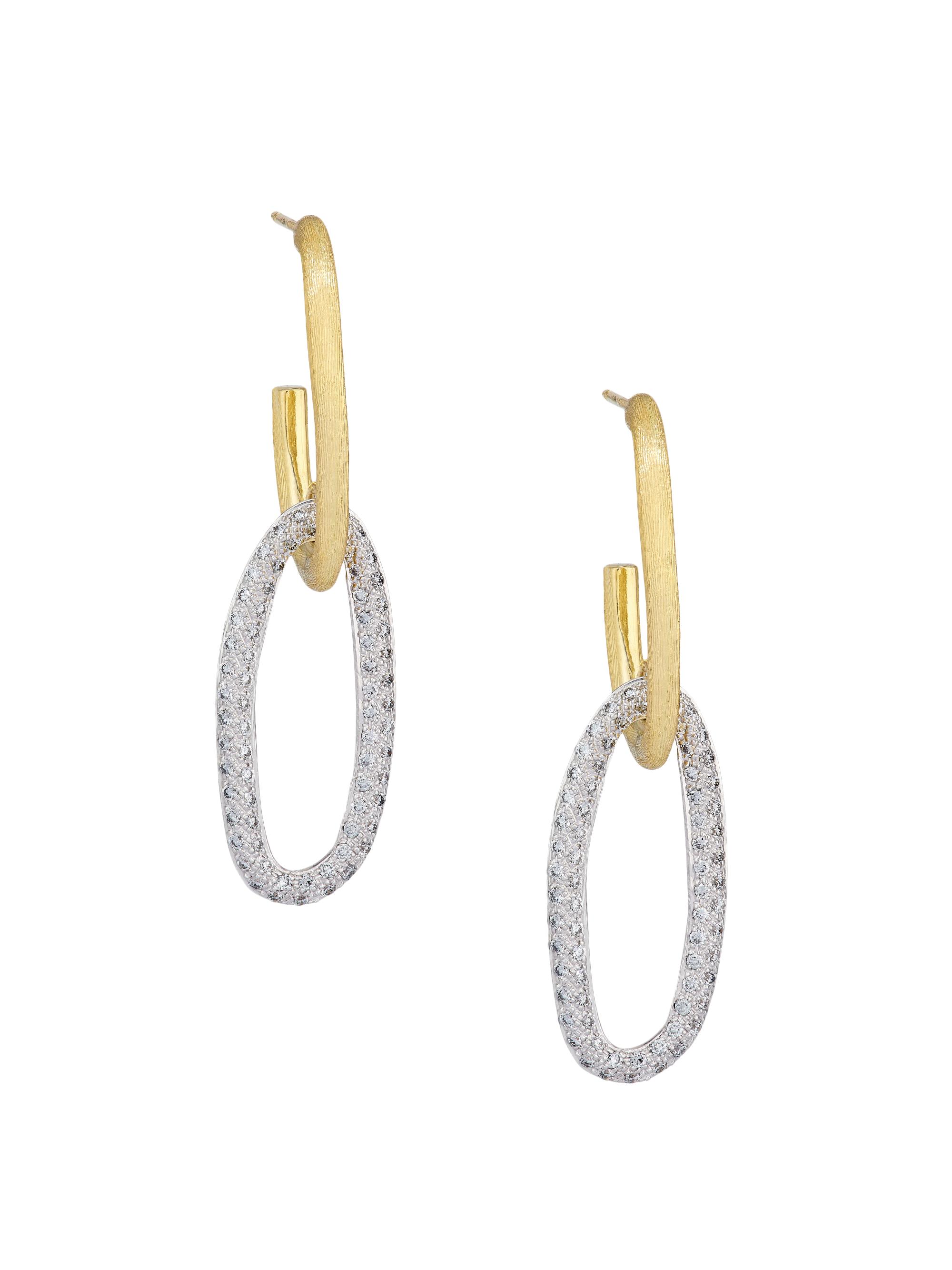 Marco Bicego Women's Jaipur Link Two-Tone 18K Gold & 1.07 TCW Diamond Drop Earrings - Gold