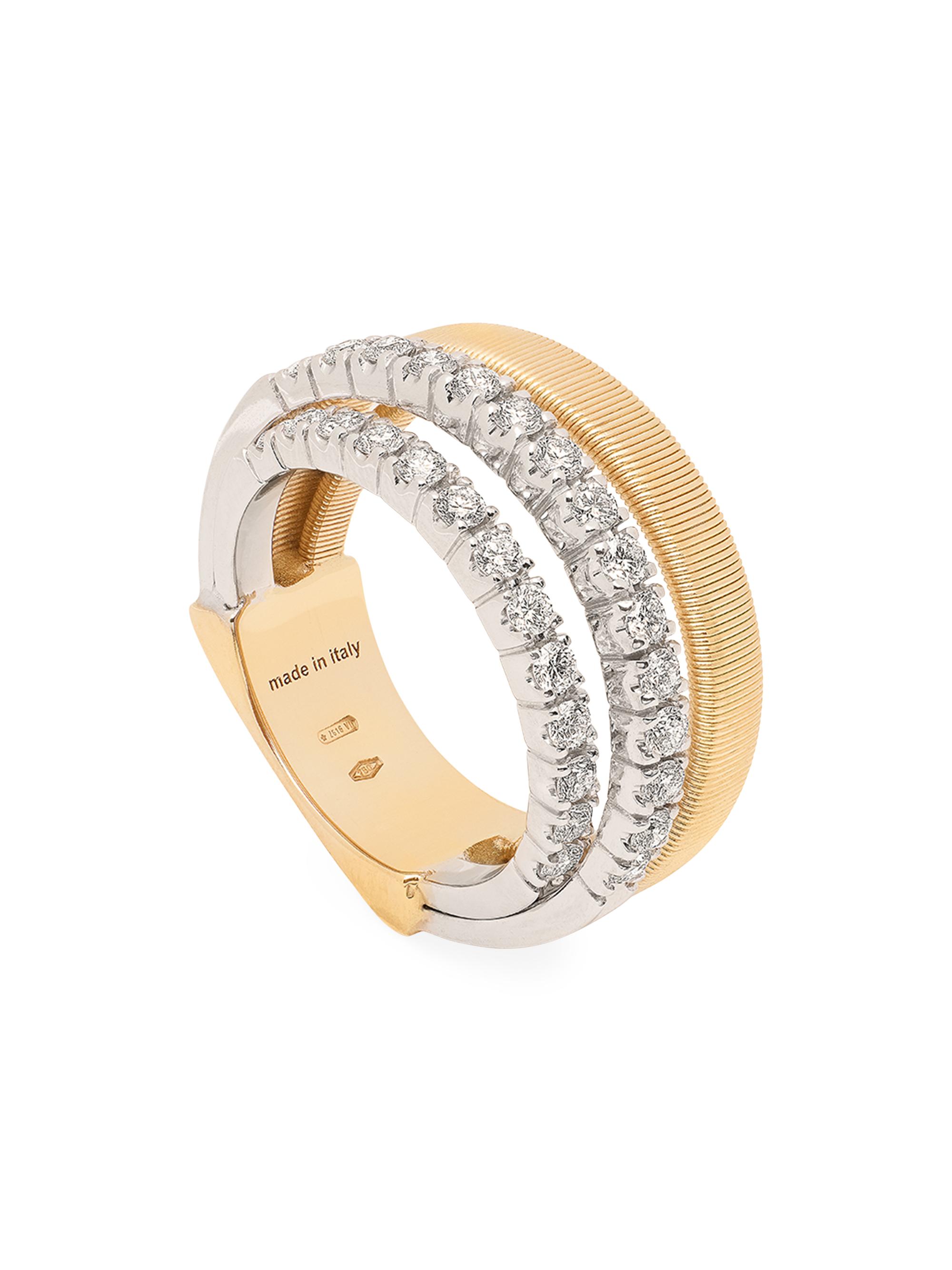 Marco Bicego Women's Masai Two-Tone 18K Gold & 0.84 TCW Diamond Cocktail Ring - Gold