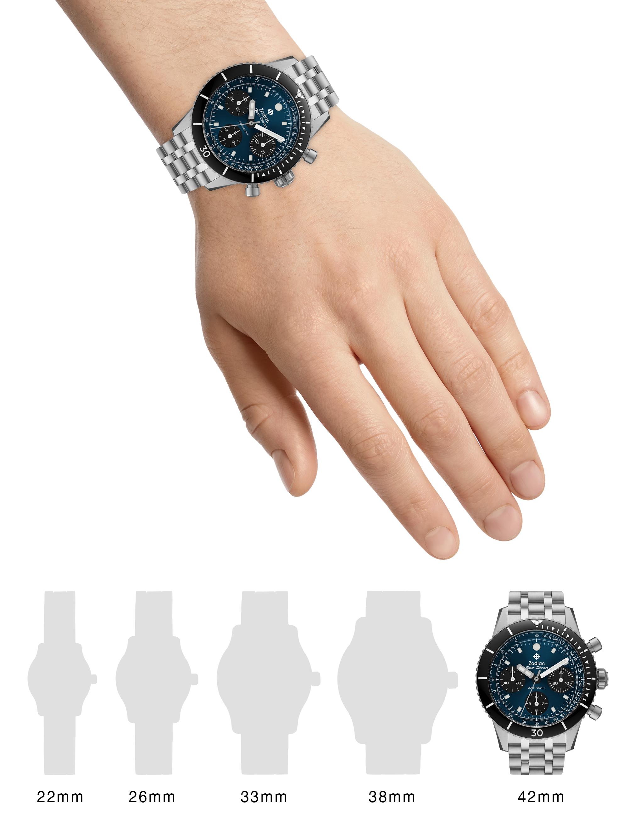 Zodiac Men's Sea-Chron Stainless Steel Automatic Watch - Steel