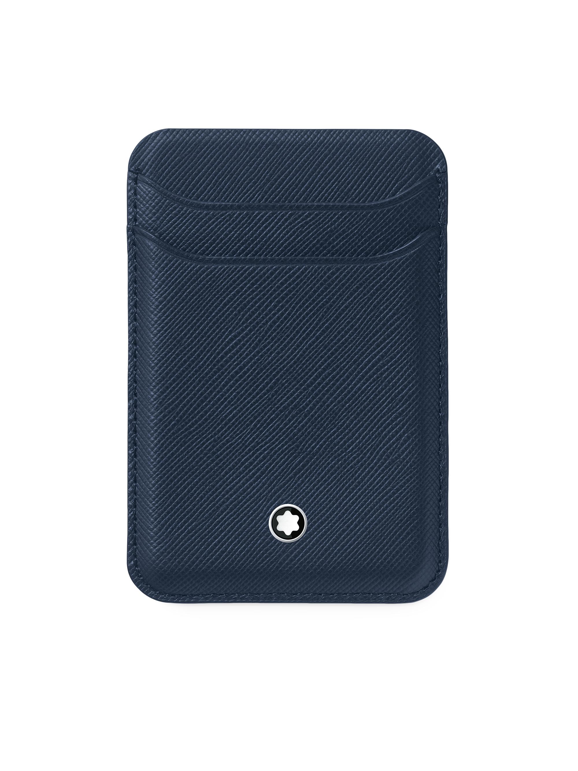 Montblanc Men's Sartorial Leather Card Wallet - Blue