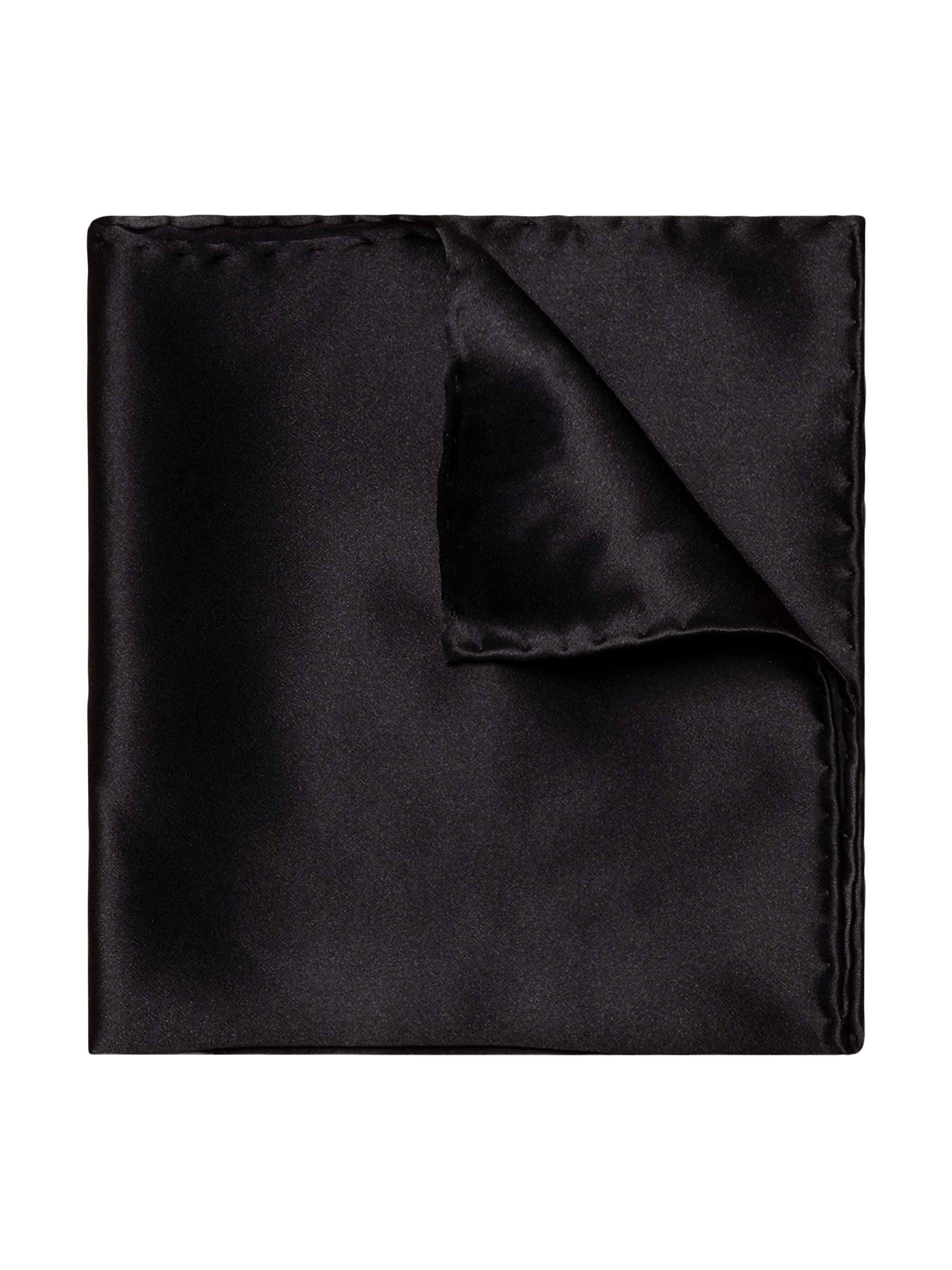 Eton Men's Velvet Pocket Square With Swarovski Crystals - Black