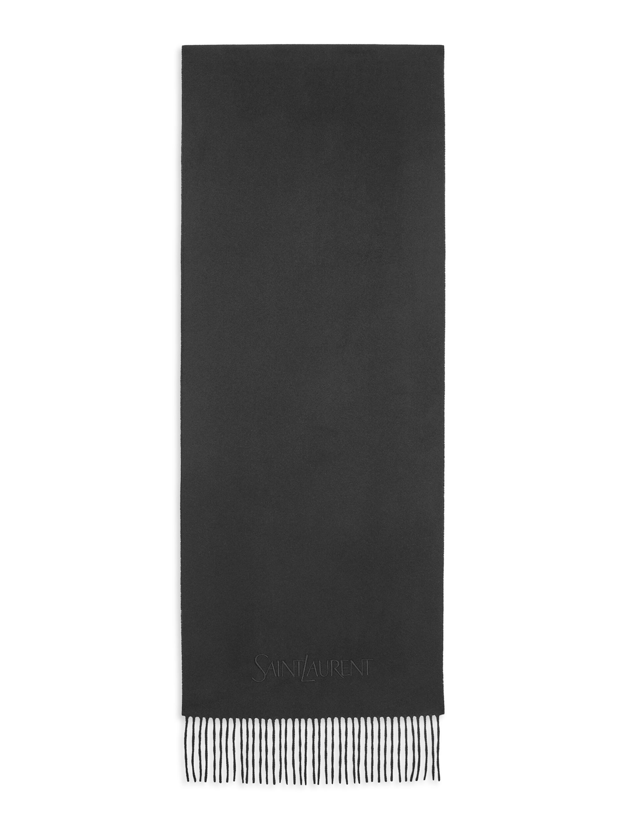 Saint Laurent Men's Scarf In Cashmere Jacquard - Black