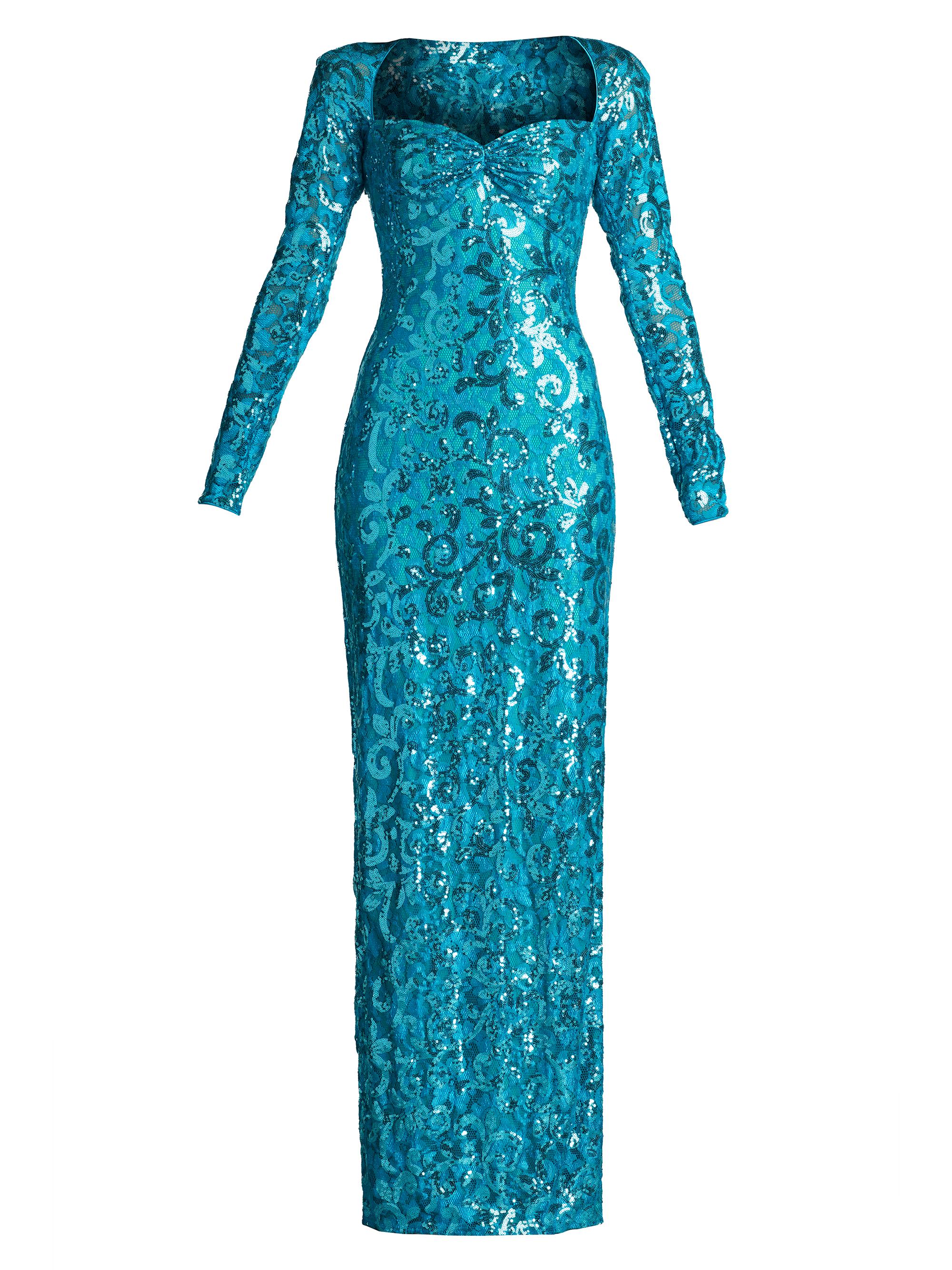 Sho by Tadashi Shoji Women's Sweetheart Sequin Gown - Sea Breeze