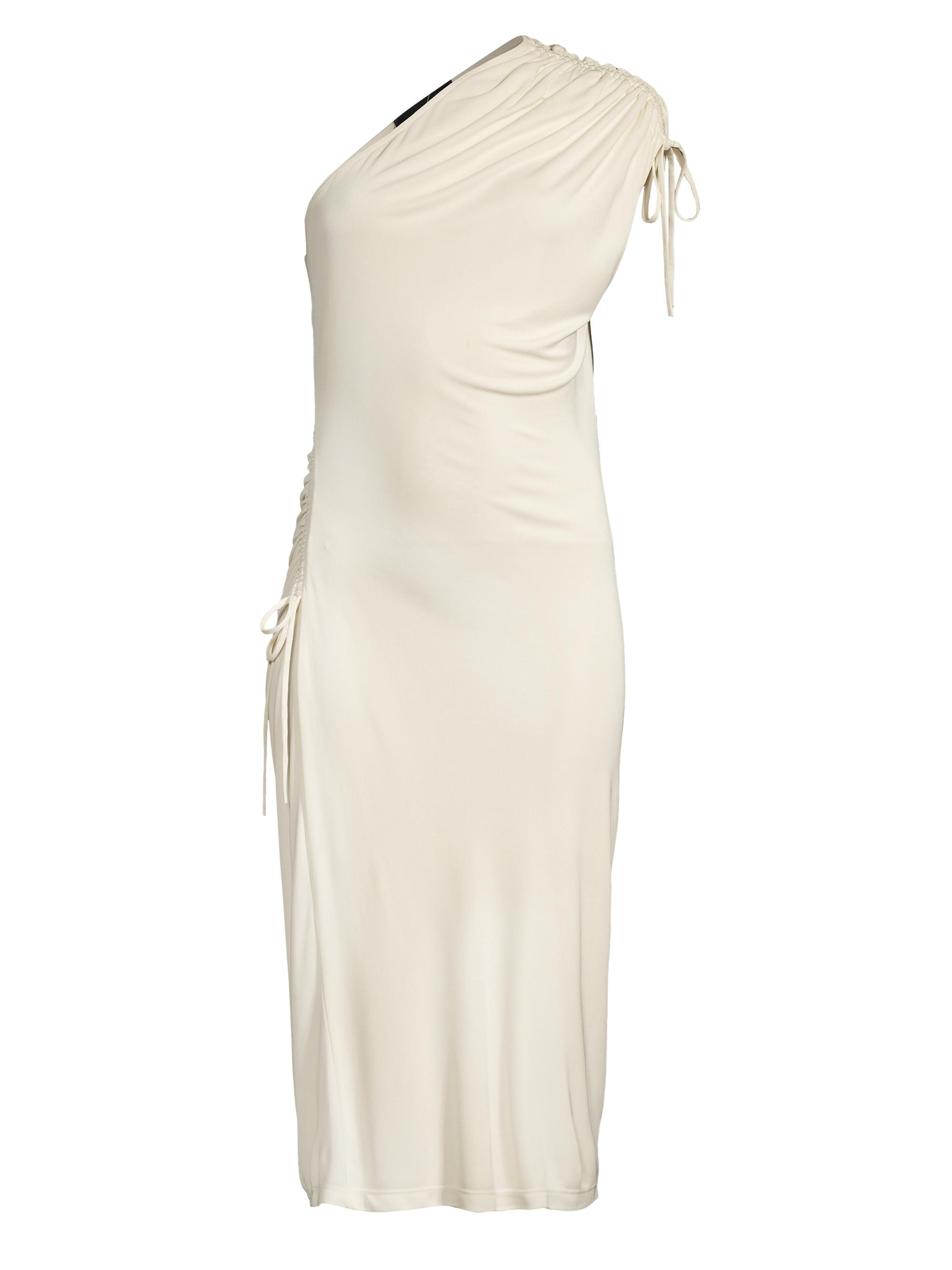 Undra Celeste Women's Ruched One-Shoulder Midi-Dress - Cream