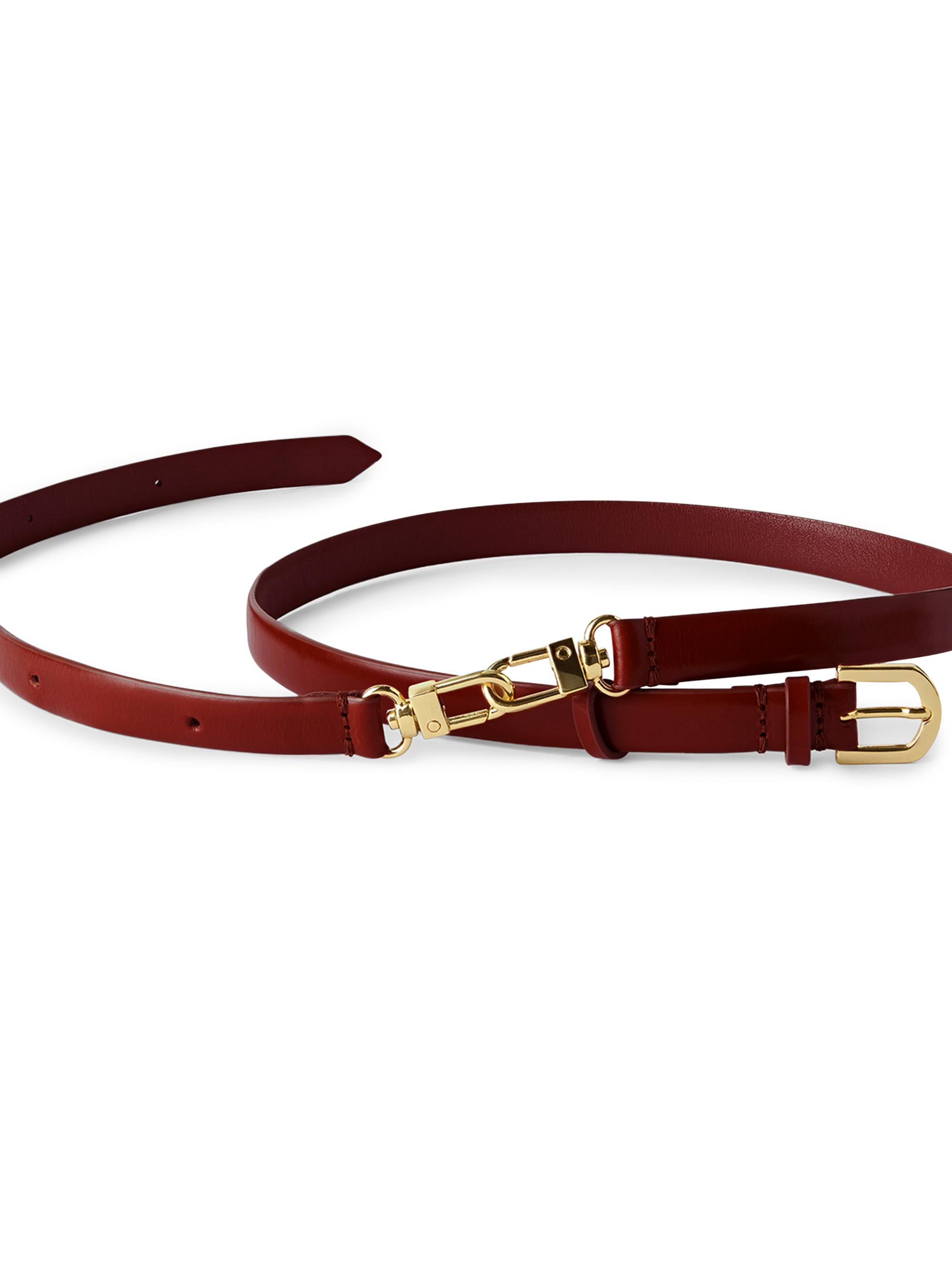 Toteme Women's Skinny Leather Belt - Brown