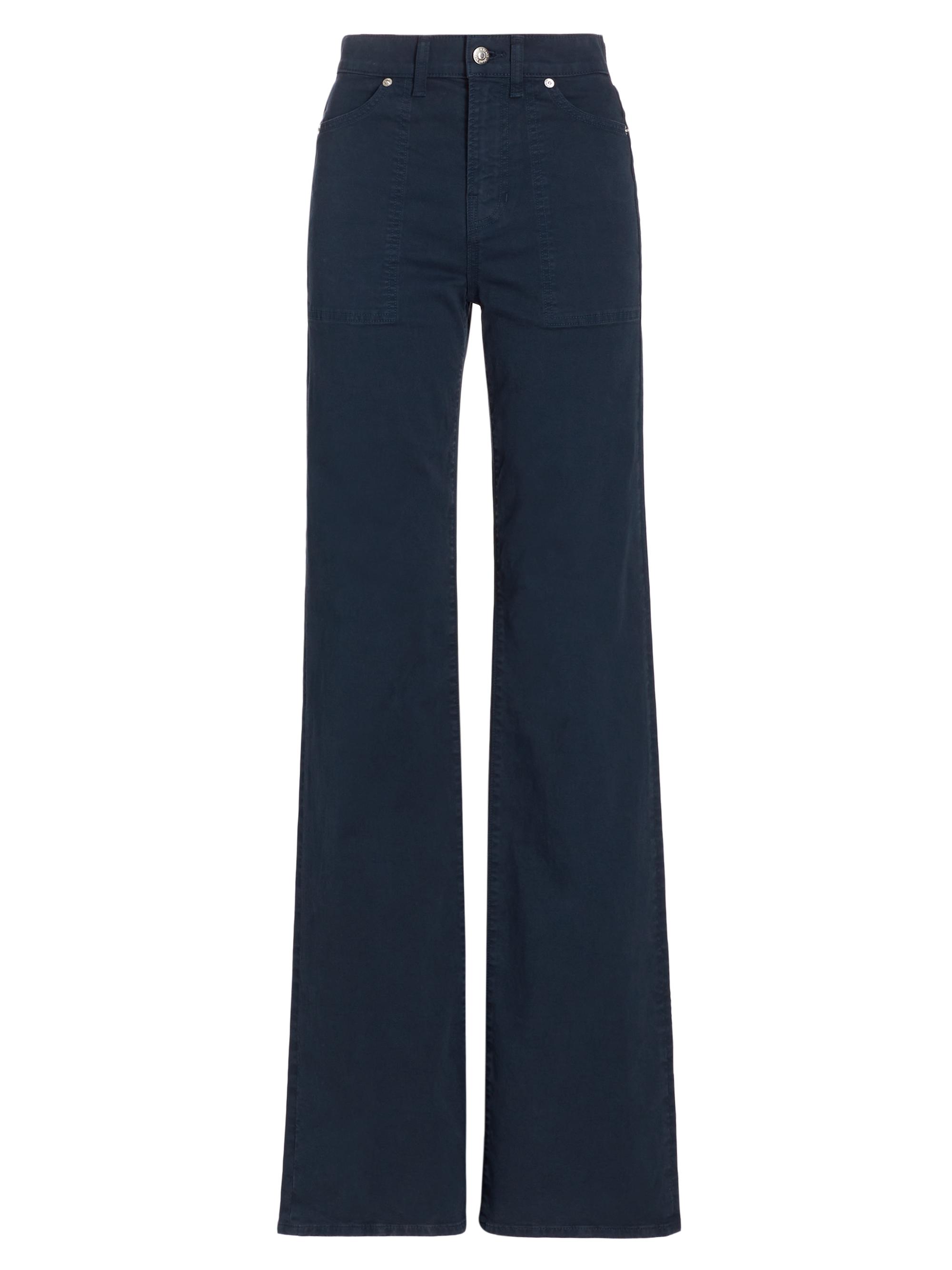 Veronica Beard Women's Crosbie Cotton Wide-Leg Pants - Navy