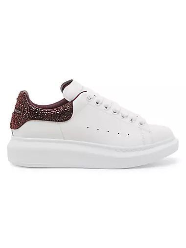 Oversized Embellished Leather Low-Top Sneakers