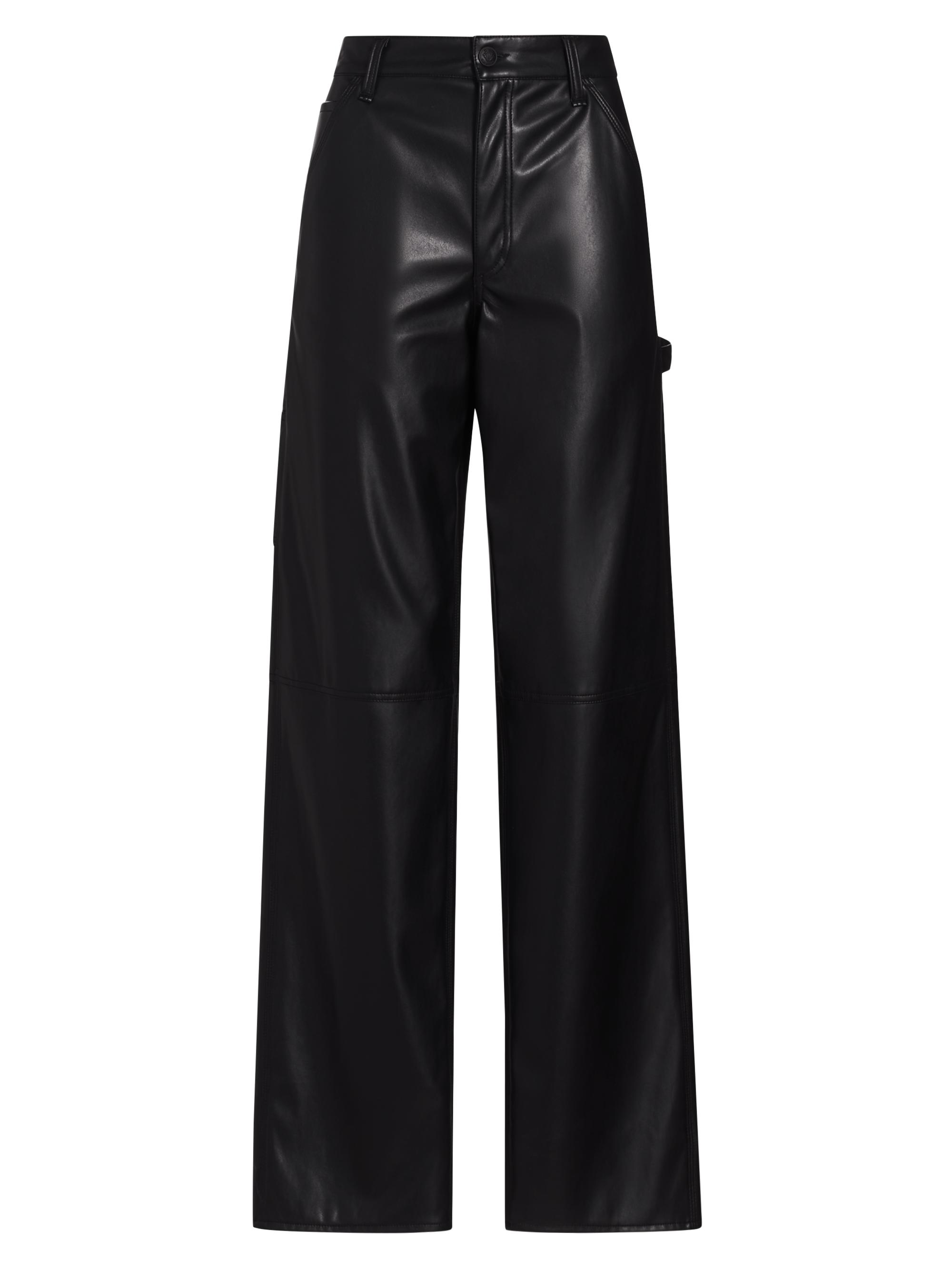 rag & bone Women's Faux Leather Carpenter Pants - Black