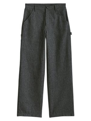 Gary Pinstriped Wool Wide Pants