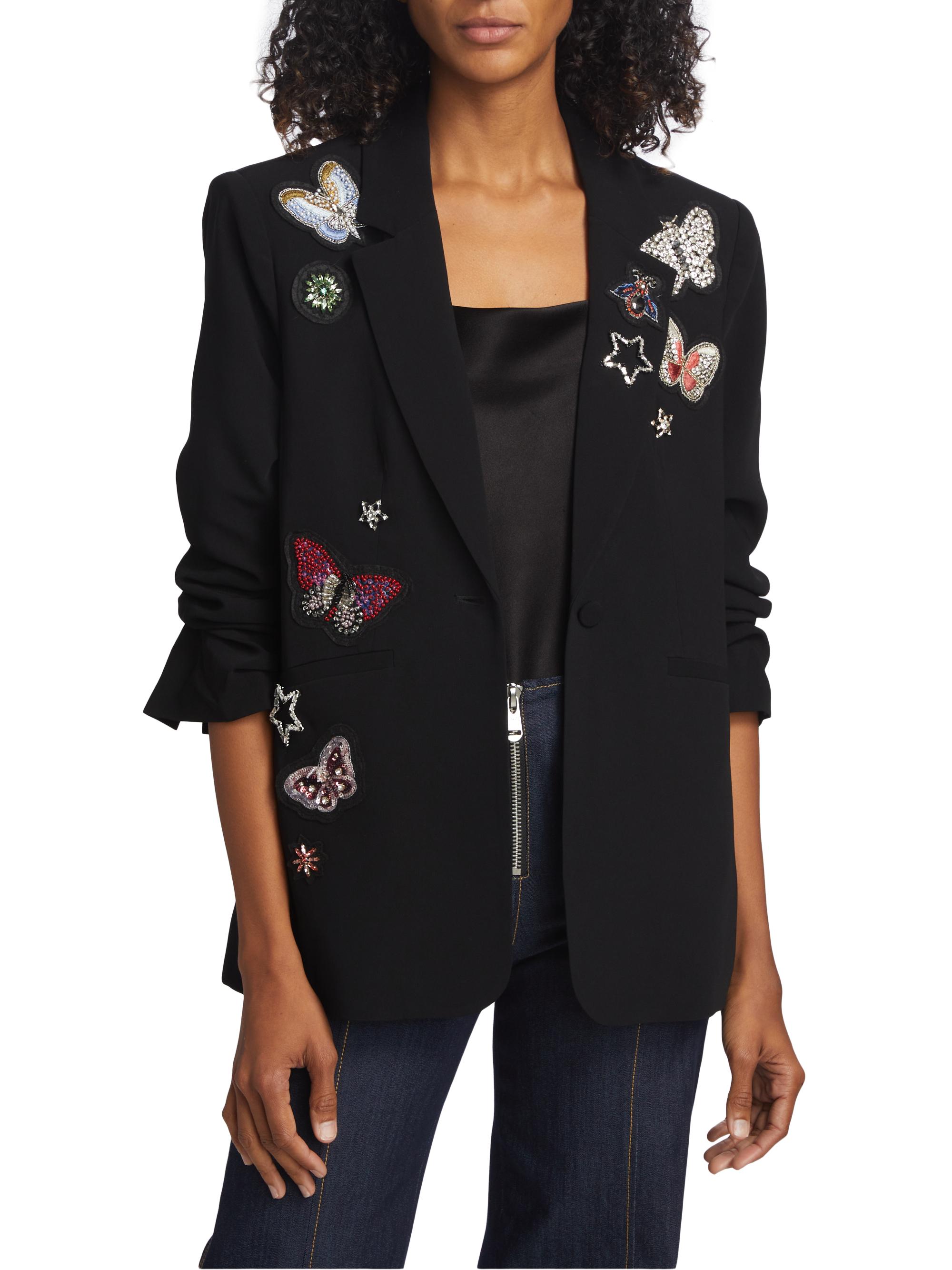 Cinq à Sept Kylie Butterfly Embellished Blazer | Saks Fifth Avenue