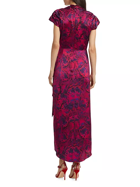 Saks Fifth Avenue Collection - Authenticated Dress - Silk Multicolour for Women, Very Good Condition