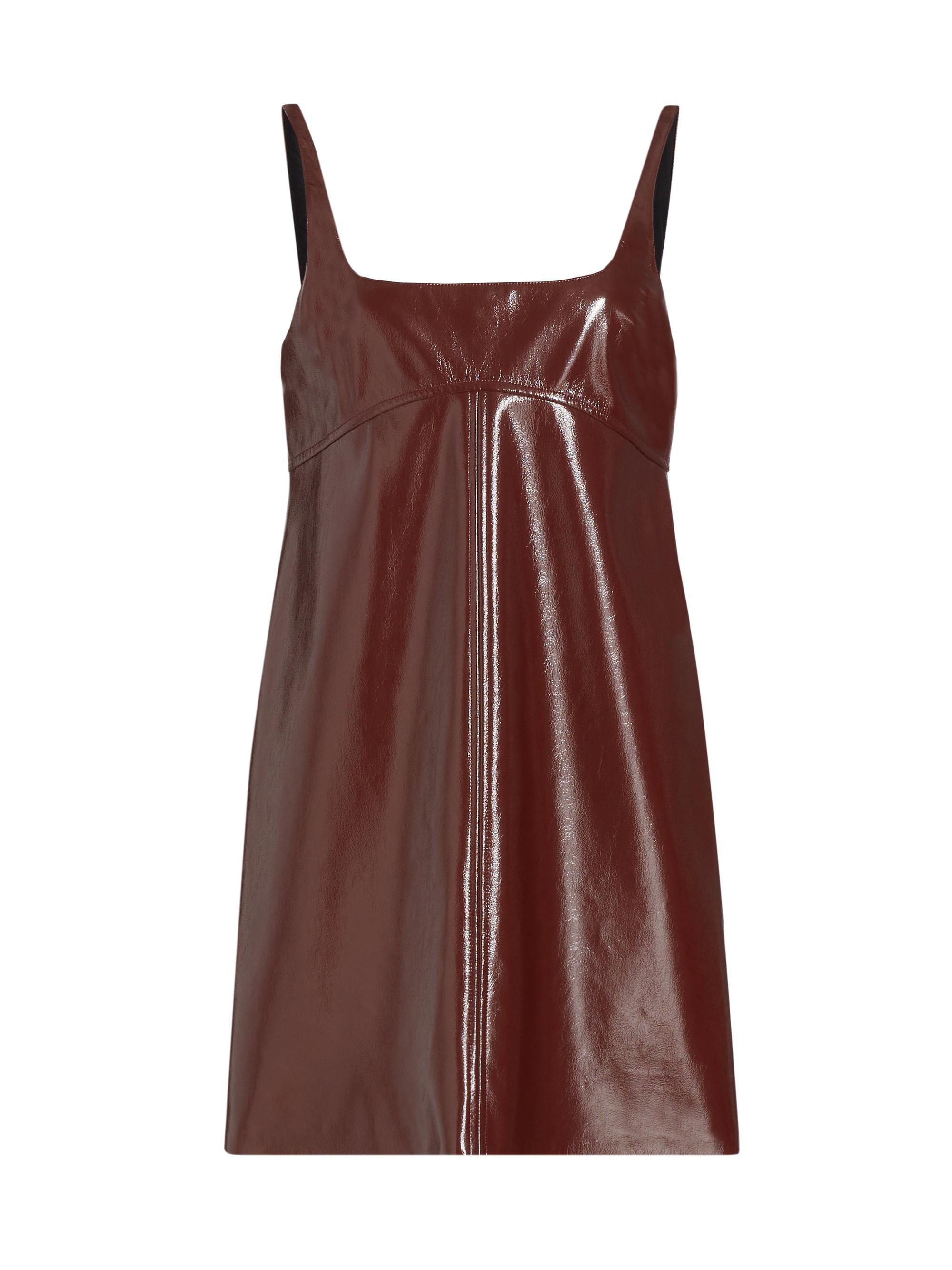 Amanda Uprichard Women's Krisa Faux Patent Leather Minidress - Burgundy