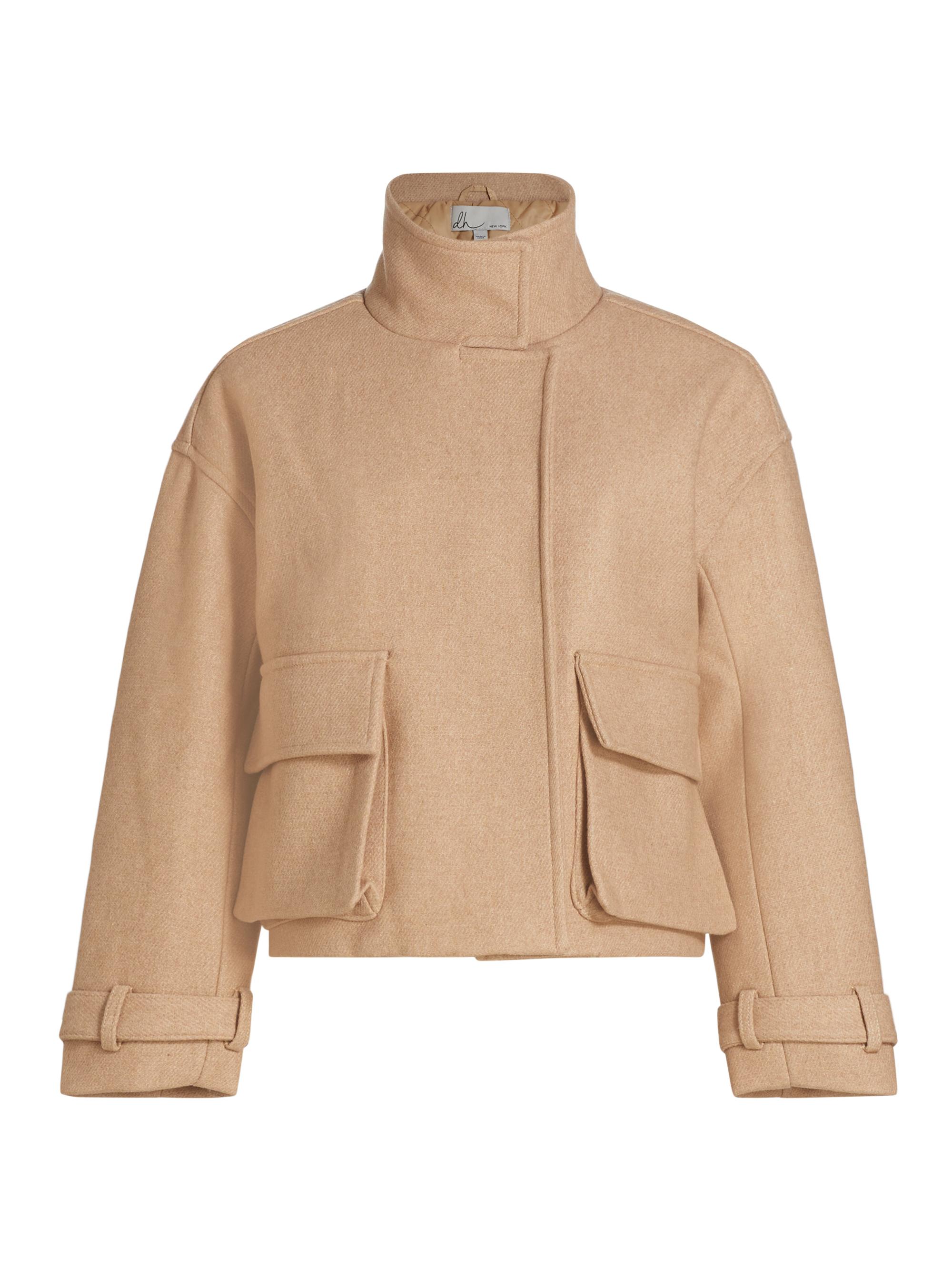 dh New York Women's Charlie Boxy Wool-Blend Jacket - Wheat